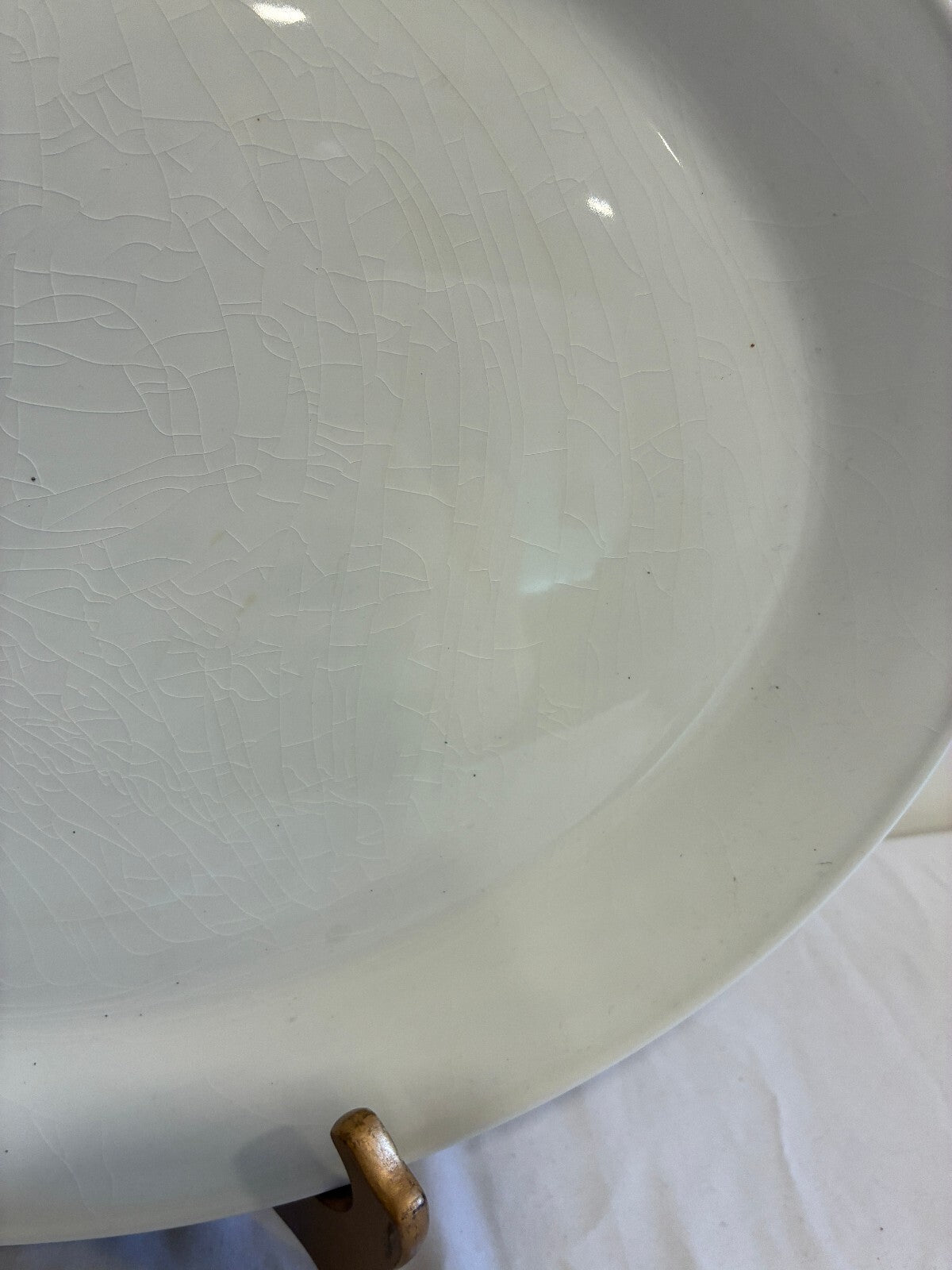 Vintage Johnson Brothers White Ironstone Oval Platter | Made in England |