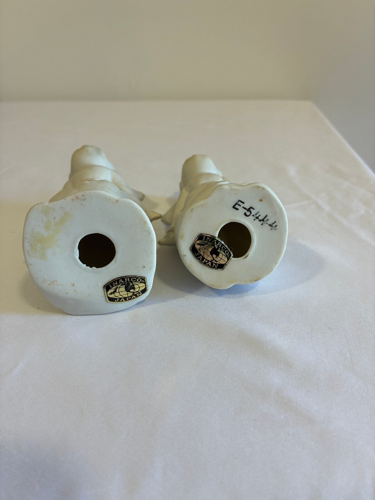 Vintage Inarco Japan Kissing Angel Figurines Pair | Bisque Porcelain Cherubs