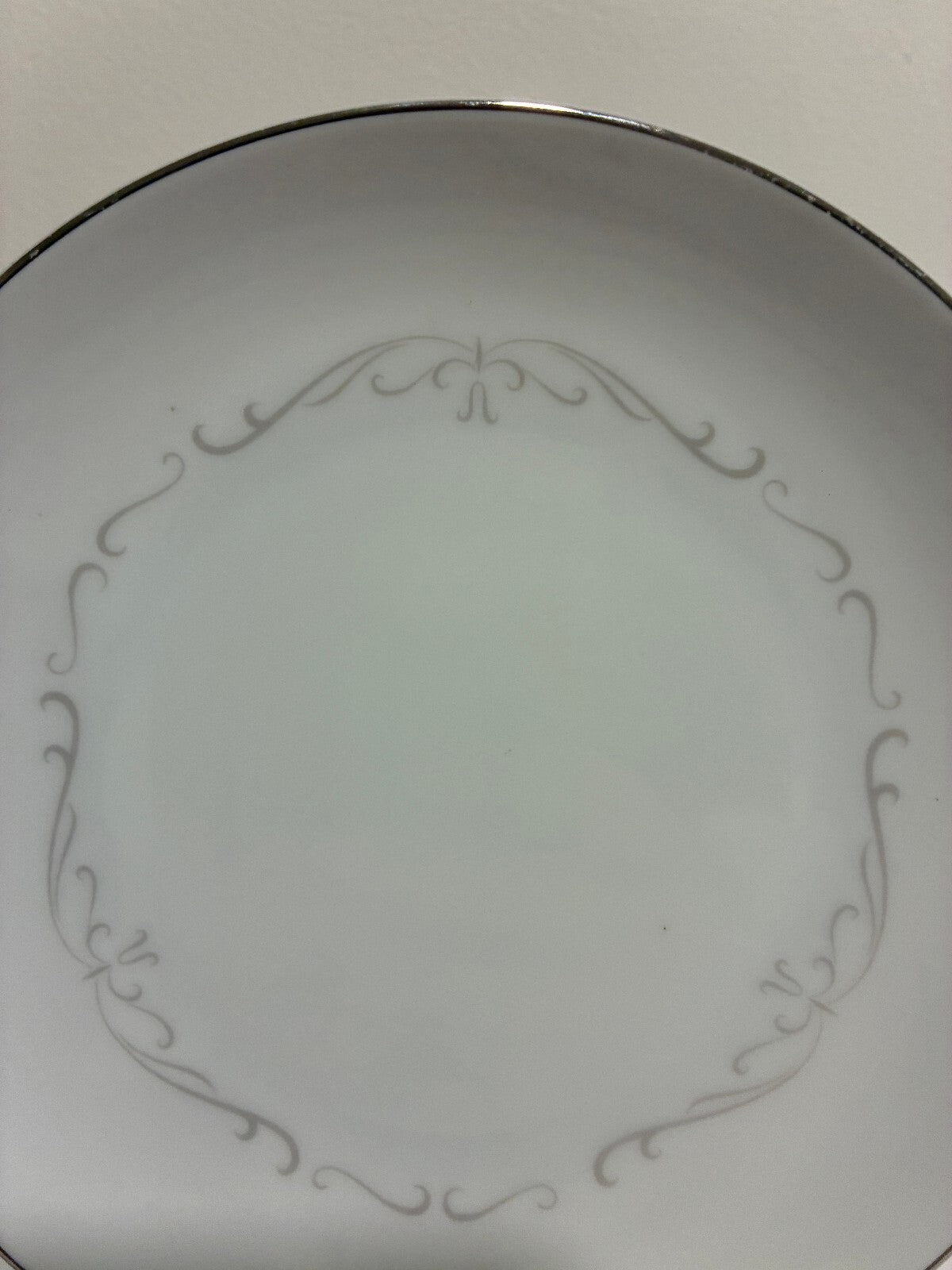 12 Vintage Kimberly Fine China Trianon Bread Plates, Platinum Trim, Japan