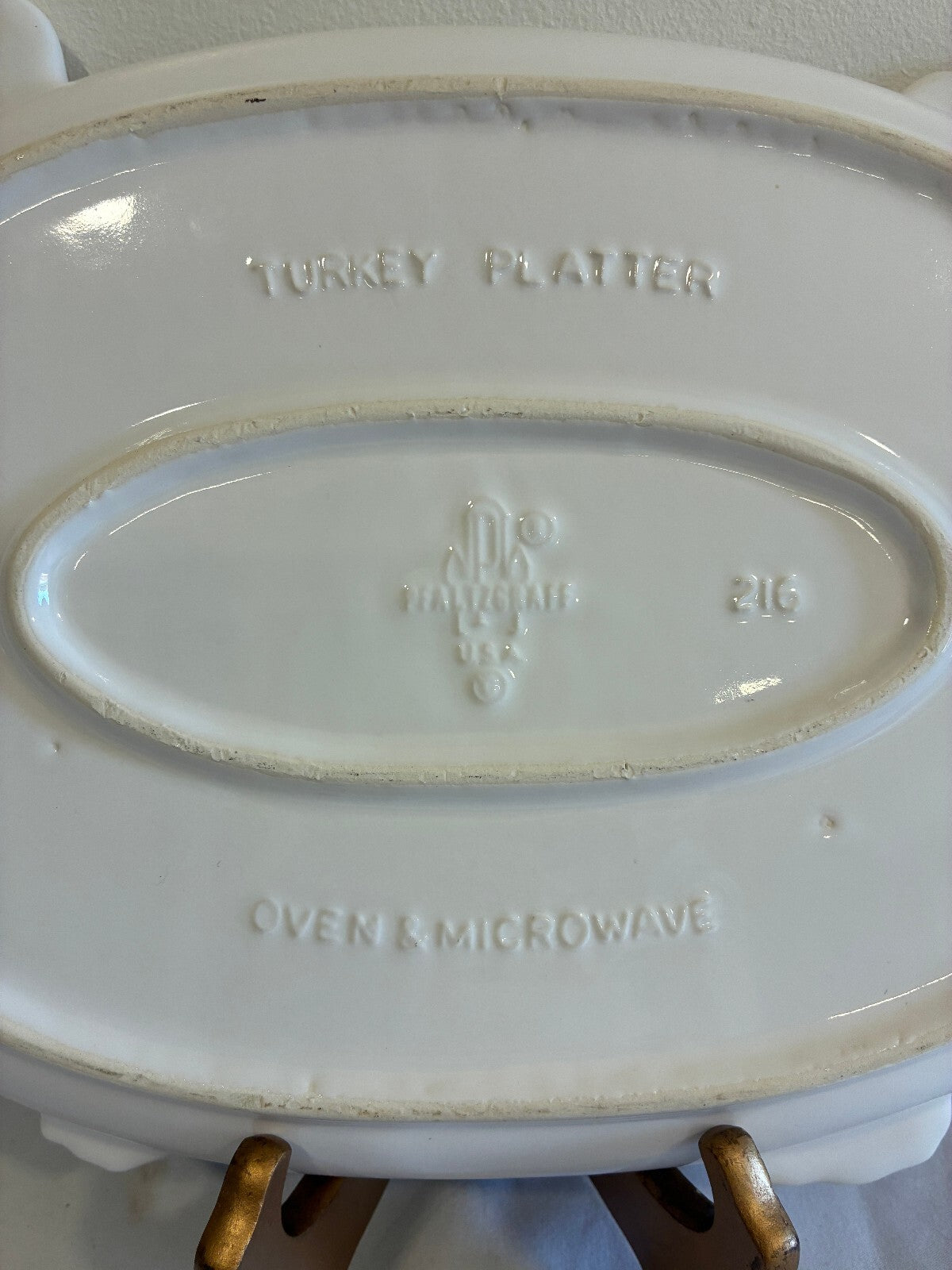 Vintage Pfaltzgraff White Turkey Platter | Figural Turkey Shaped Serving Dish |