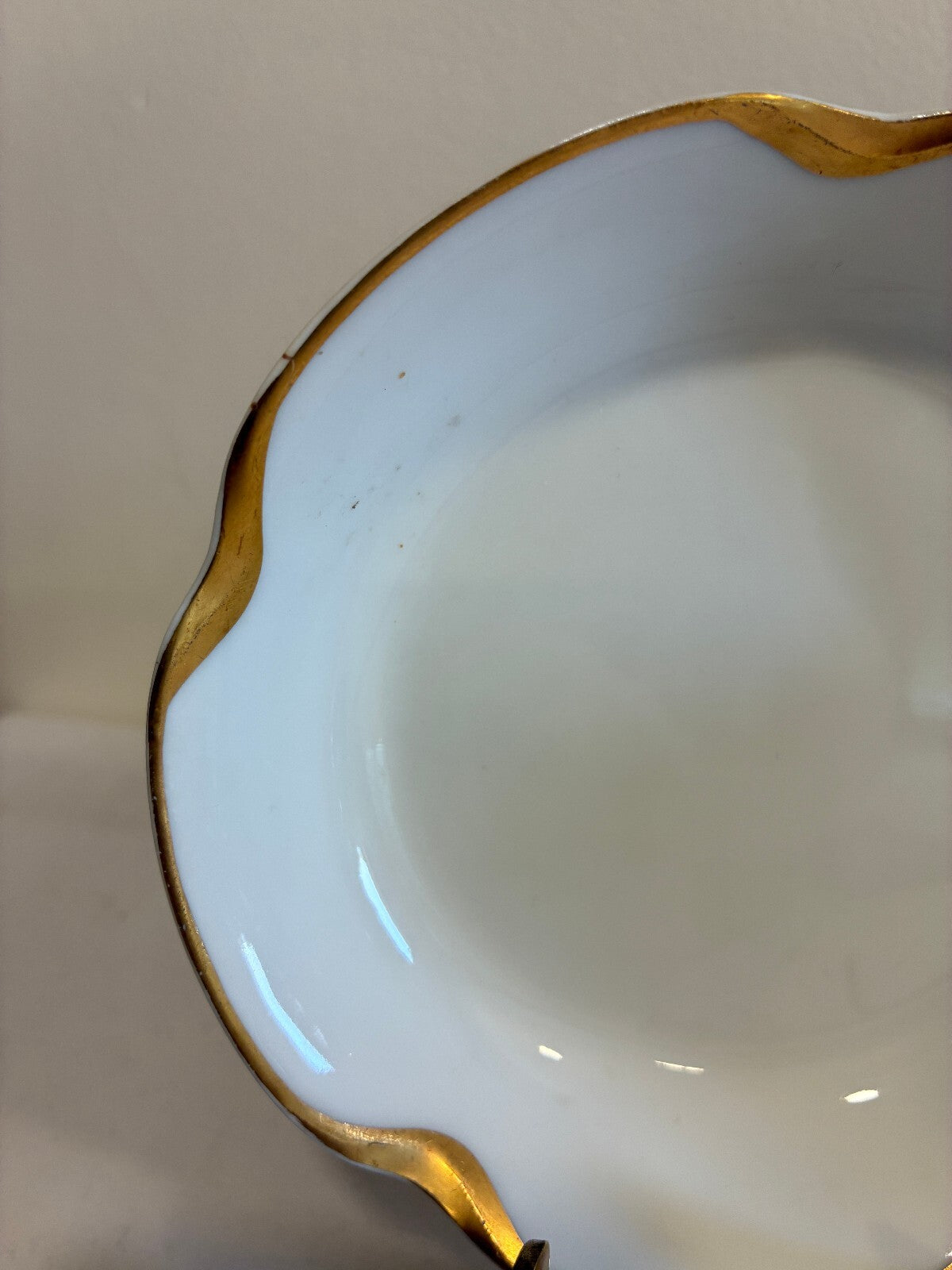 Antique Haviland Limoges Gold Rim Bowls Set of 12 | Scalloped French Porcelain
