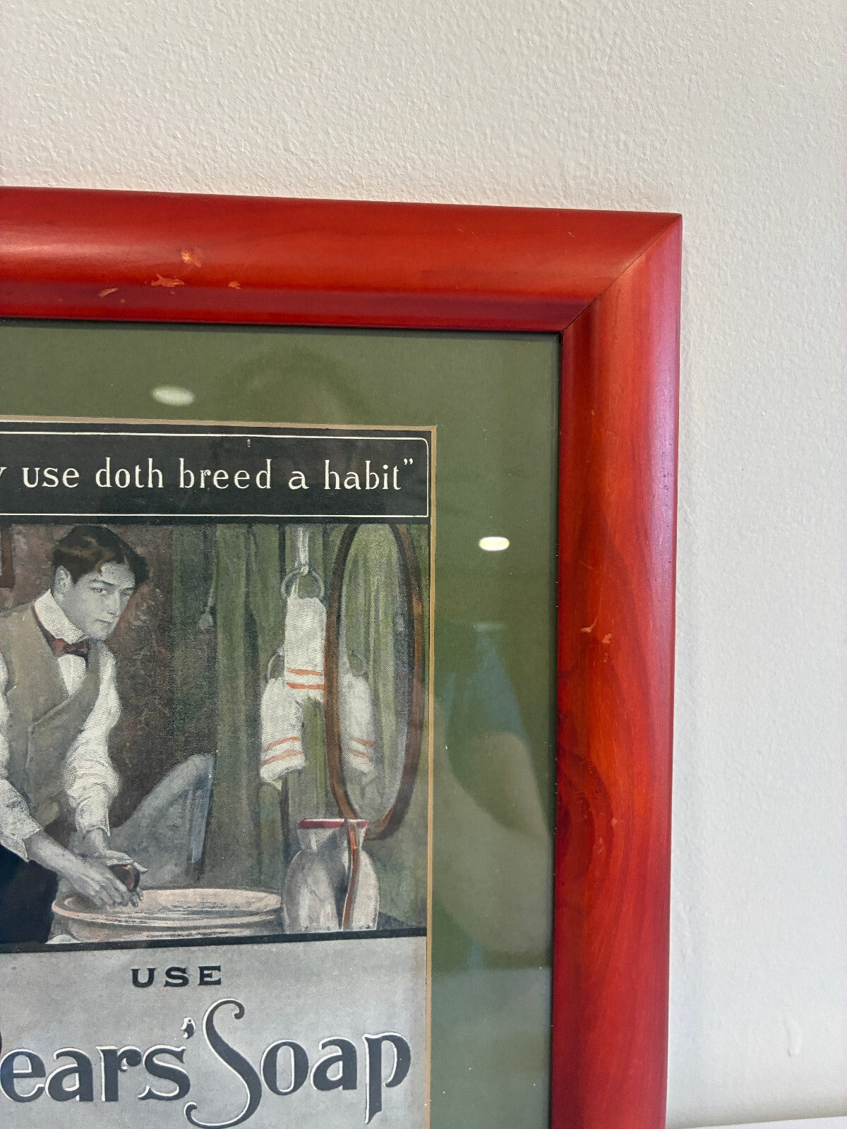 Framed Pears' Soap Advertisement Print | "How Use Doth Breed a Habit"