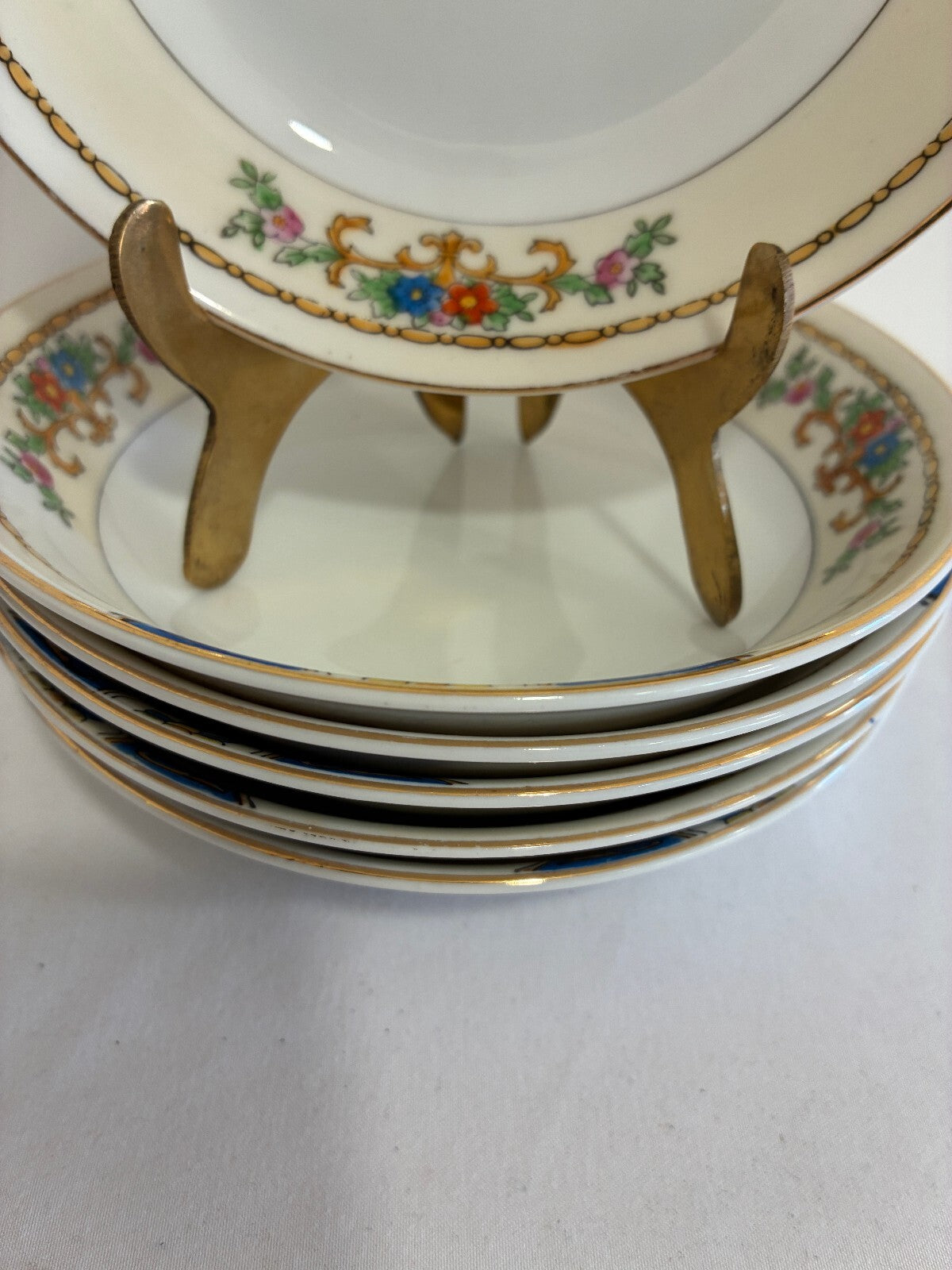 Vintage Meito Warren Bowls, Set of 6, Hand Painted Dessert Bowls, Japan