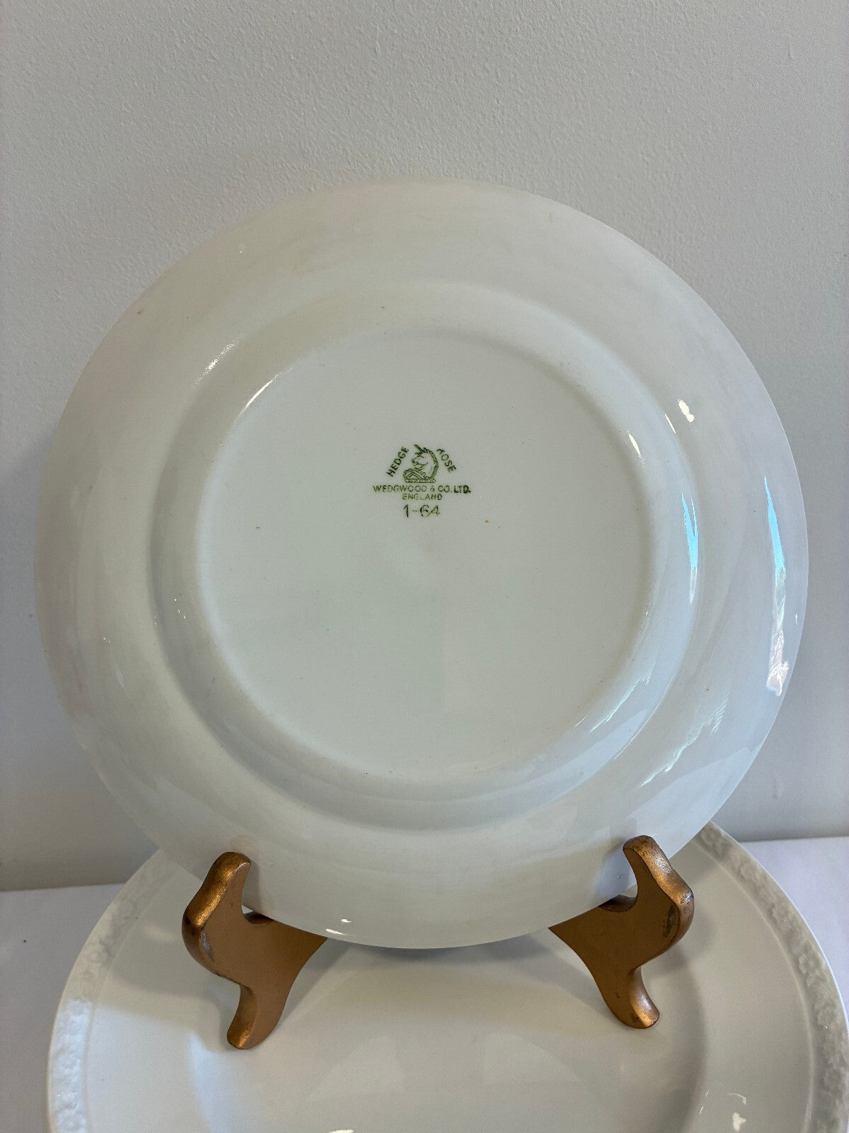 Vintage Wedgwood White English Ironstone Dinner Plates Set of 10, Embossed Edges