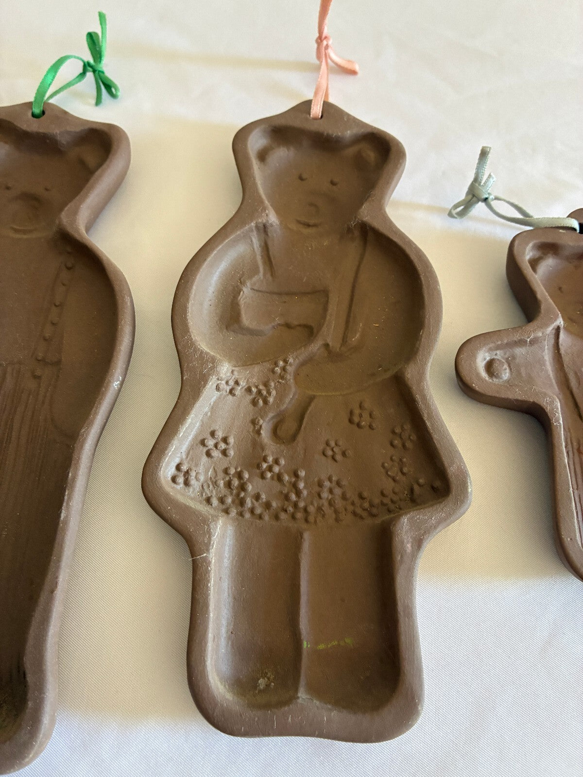 Vintage Hartstone Pottery Bear Family Cookie Molds Set of 3 | New Country USA