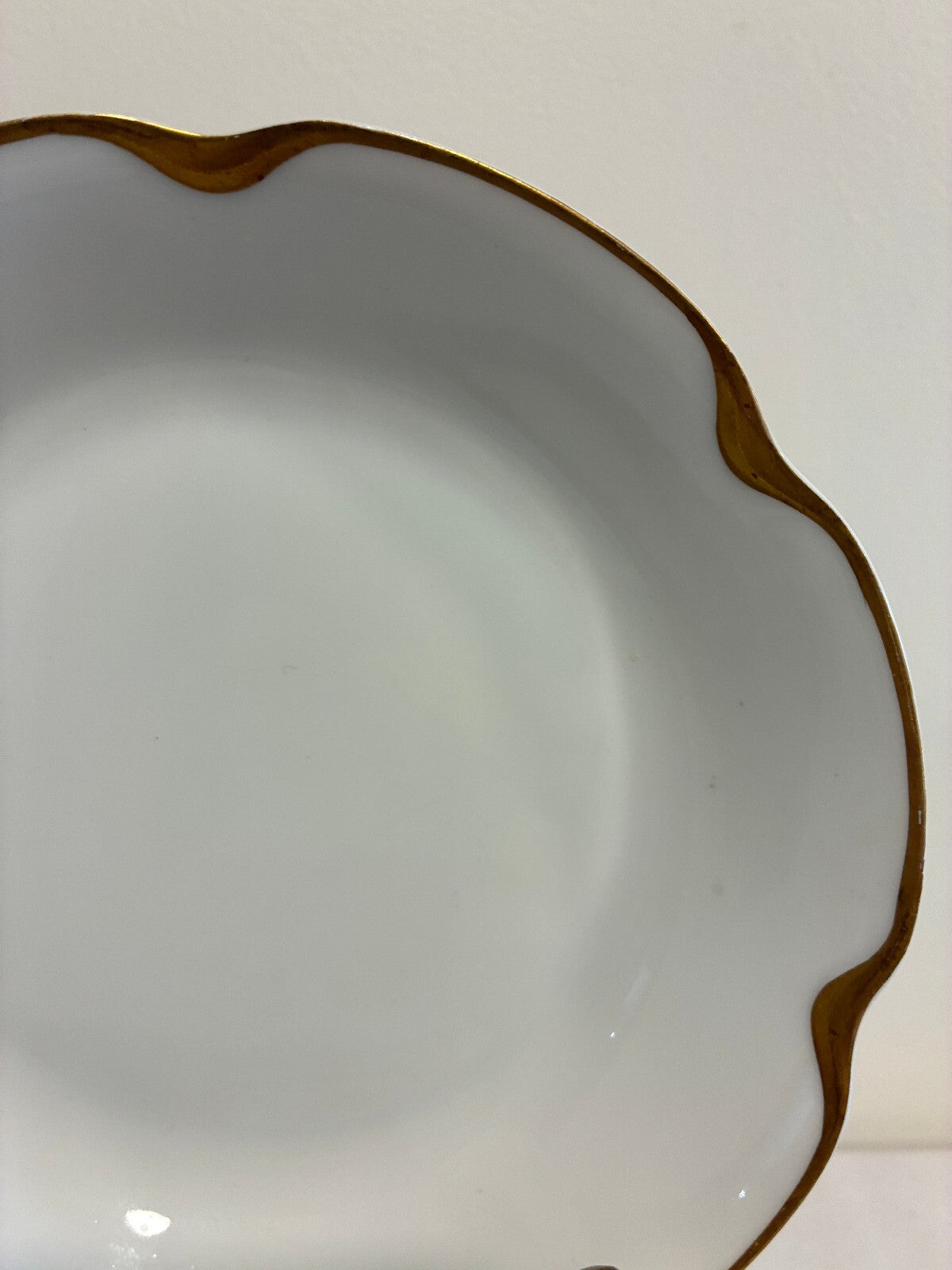 Antique Haviland& Co Limoges 7.5" Gold Rim Bowls Set of 7, French Porcelain