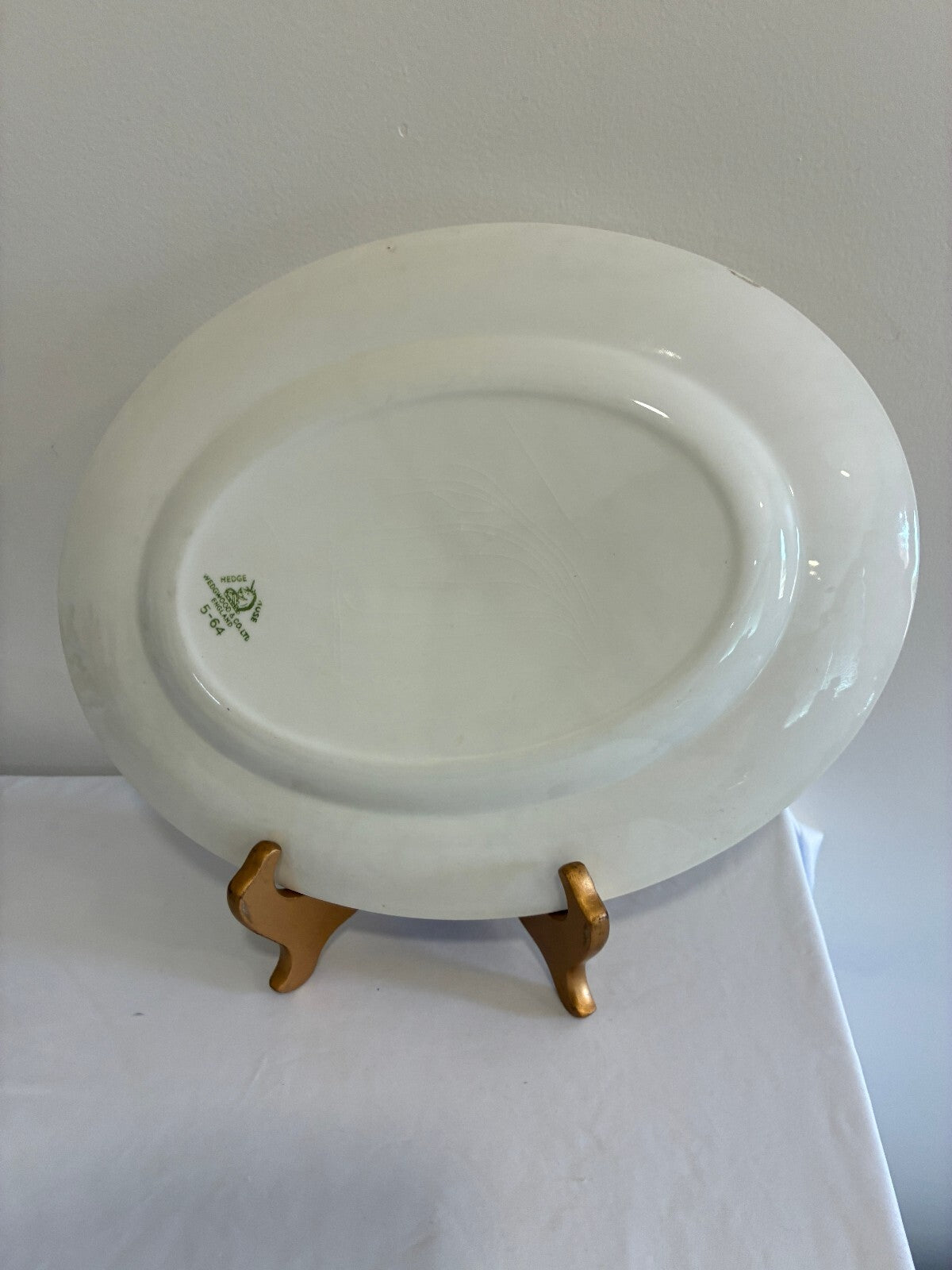 Vintage Wedgwood Hedge Rose Oval Platter | White Embossed Ironstone, England