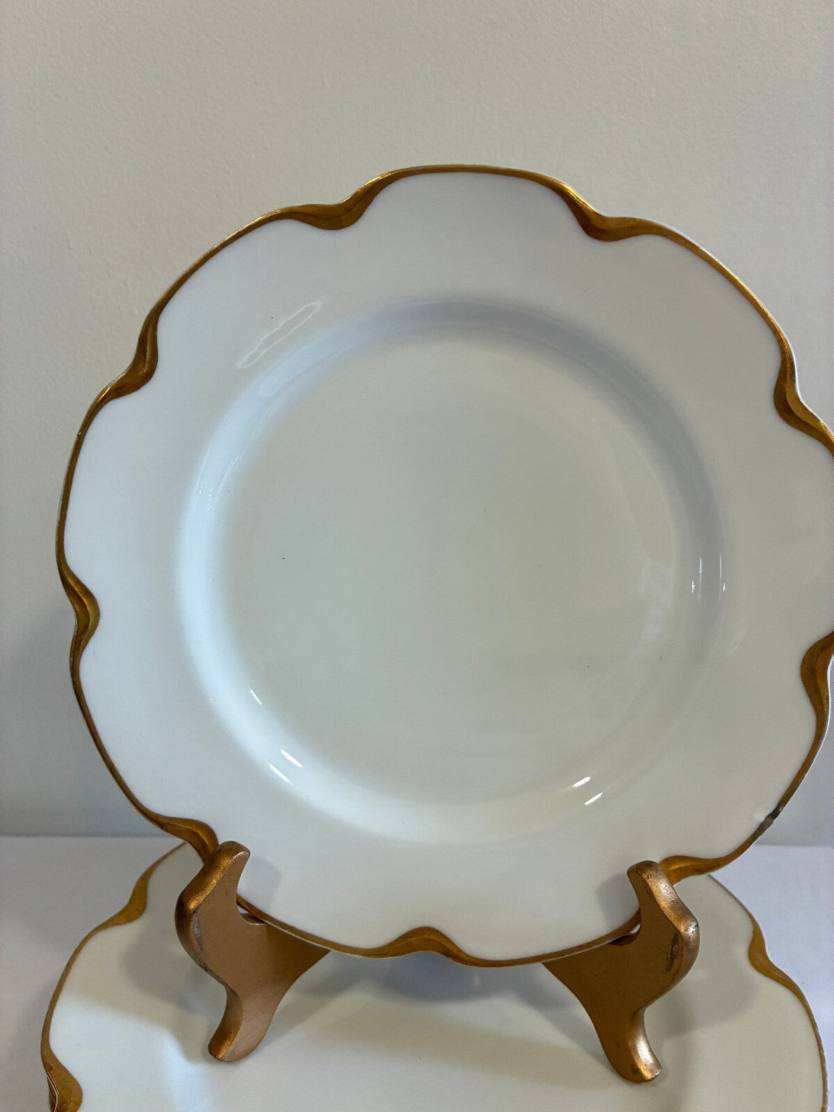 Antique Haviland & Co Limoges France Plates Set of 6 | Gold Trim