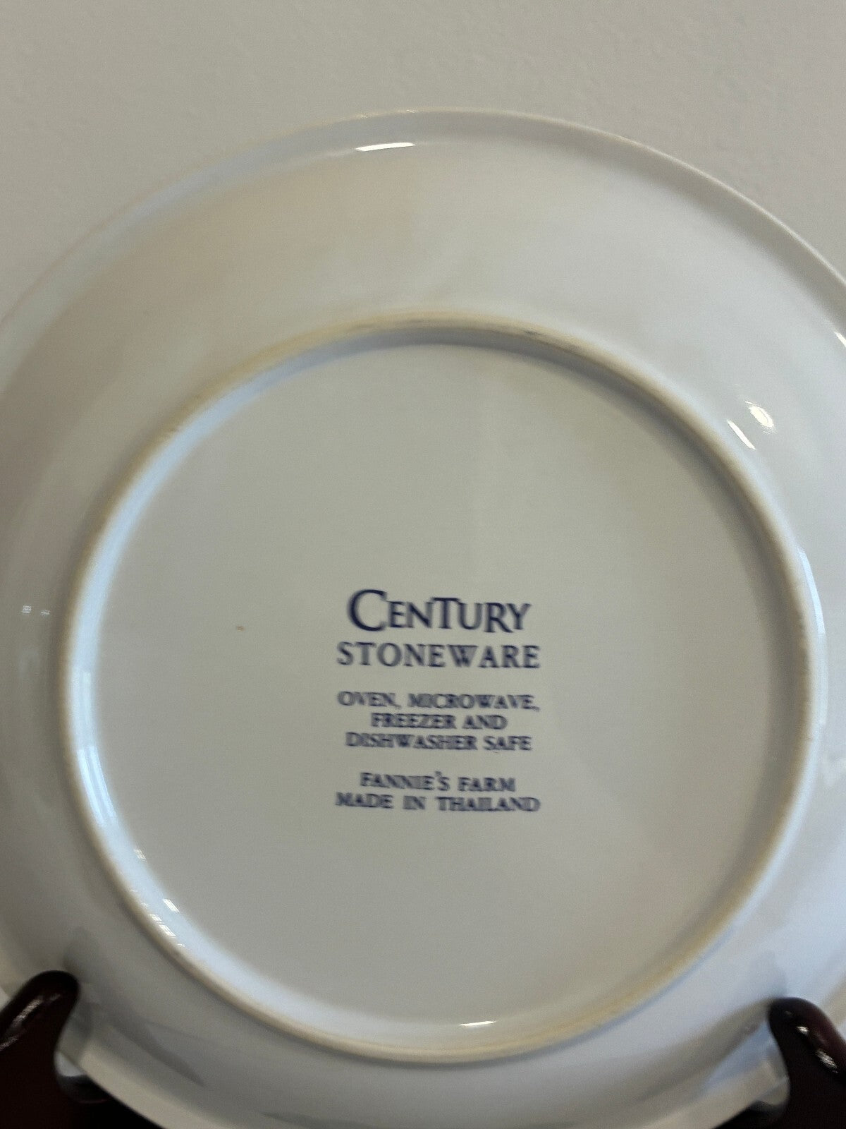 Vintage Fannie's Farm Cow Salad Plates, Set of 2, Century Stoneware