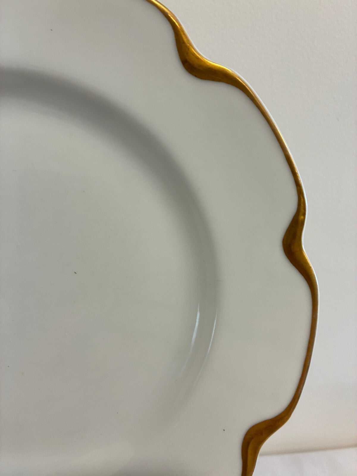 Antique Haviland & Co Limoges Gold  Rim Plates Set of 12, French Porcelain