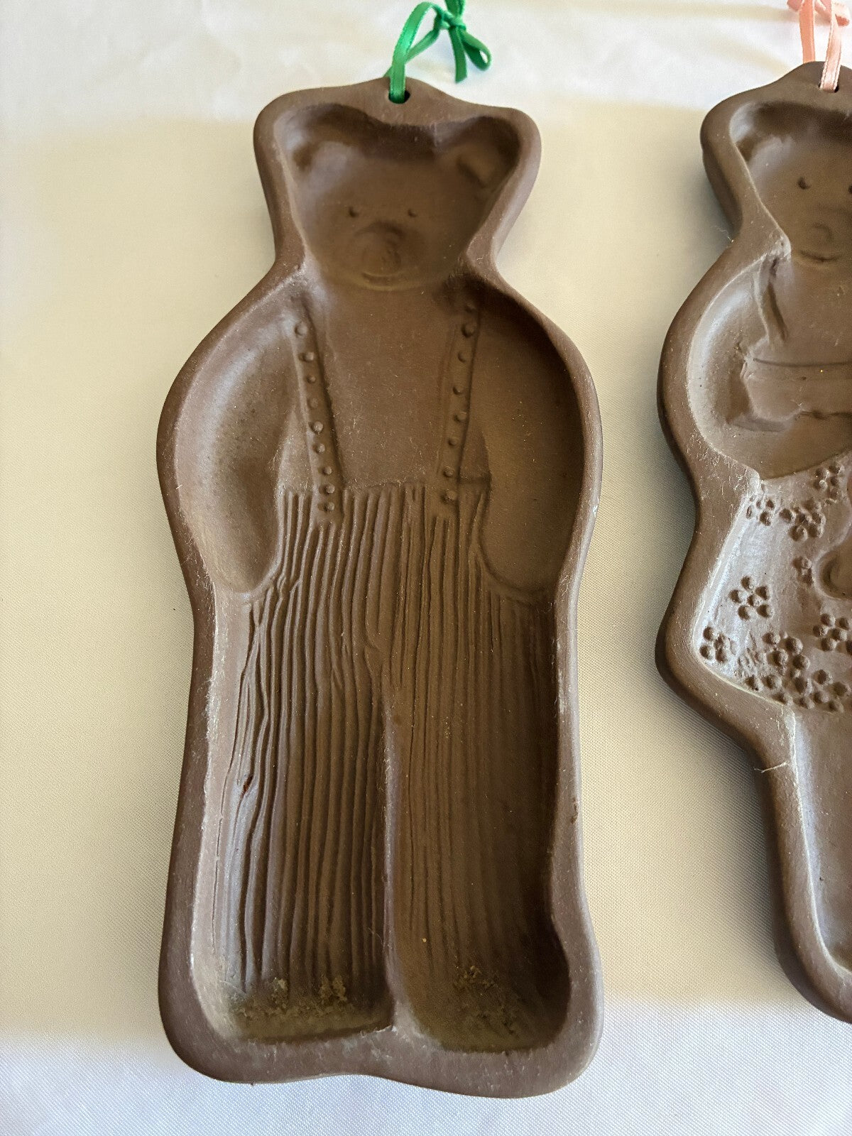 Vintage Hartstone Pottery Bear Family Cookie Molds Set of 3 | New Country USA