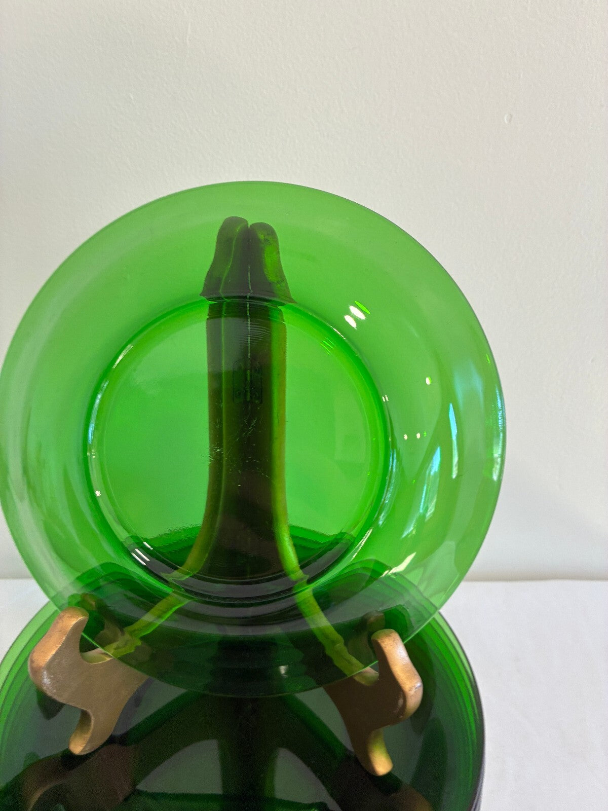 Vintage Set of 11 Vereco France Green Glass Bowls, Emerald Green Bowls