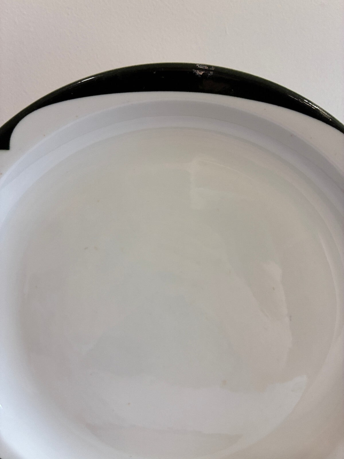 Vintage McNicol China Green Rim Plates Set of 3, Restaurant Ware Dinner Plates,