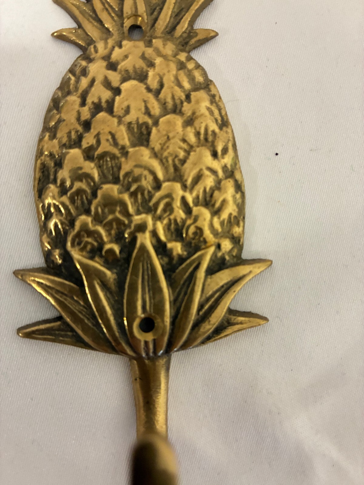 Vintage Solid Brass Pineapple Wall Hook