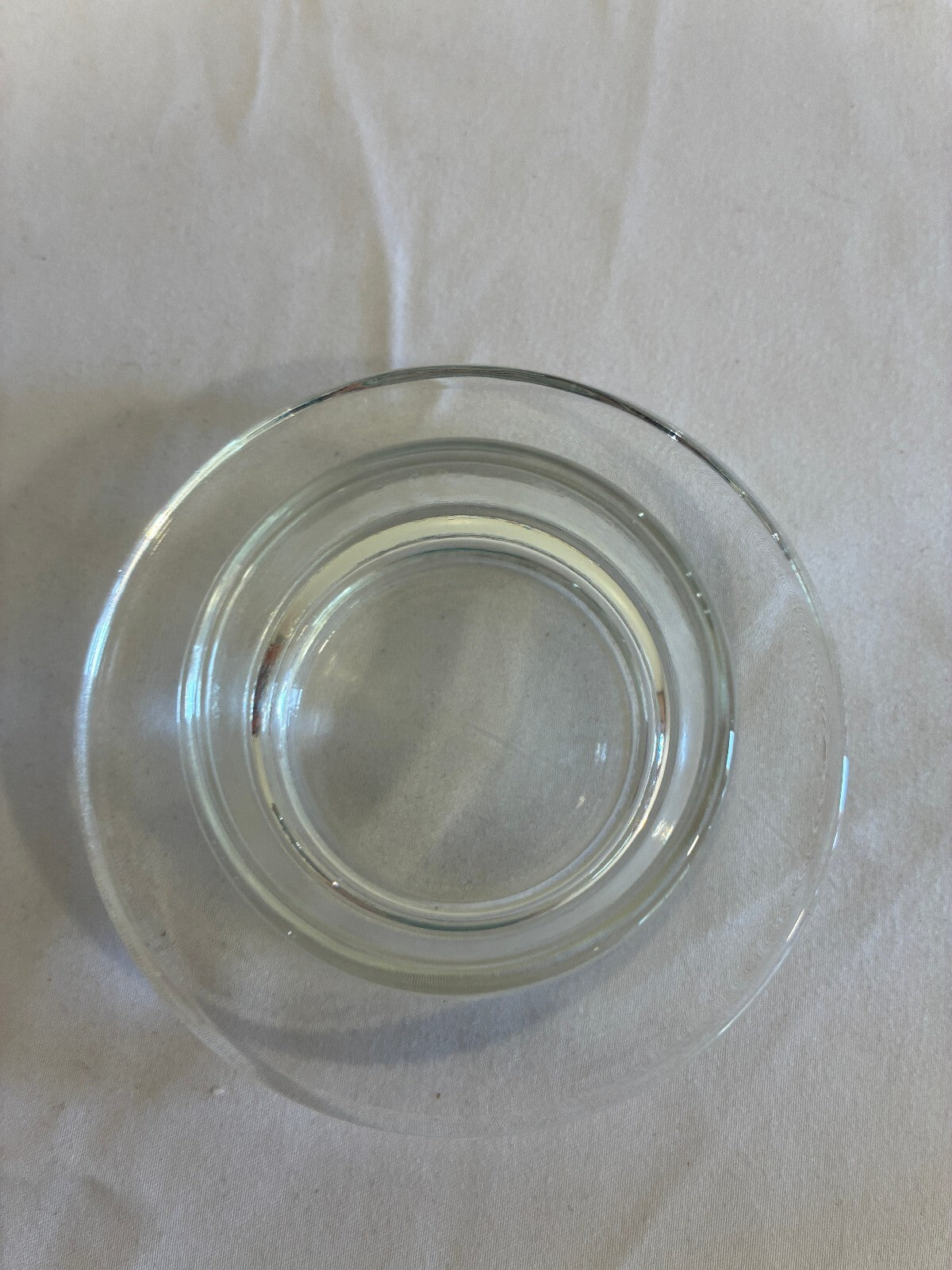 Vintage Glass Butter Dish with Domed Lid Clear Pressed Glass