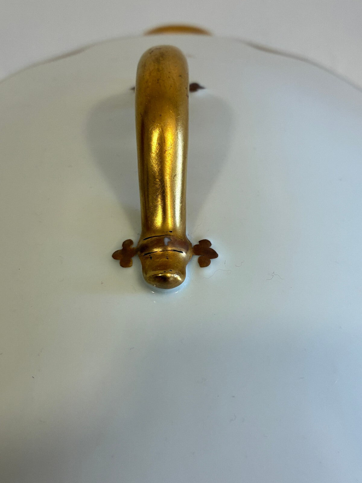 Antique Haviland Limoges Covered Vegetable Tureen, Gold Gilt Rim, France