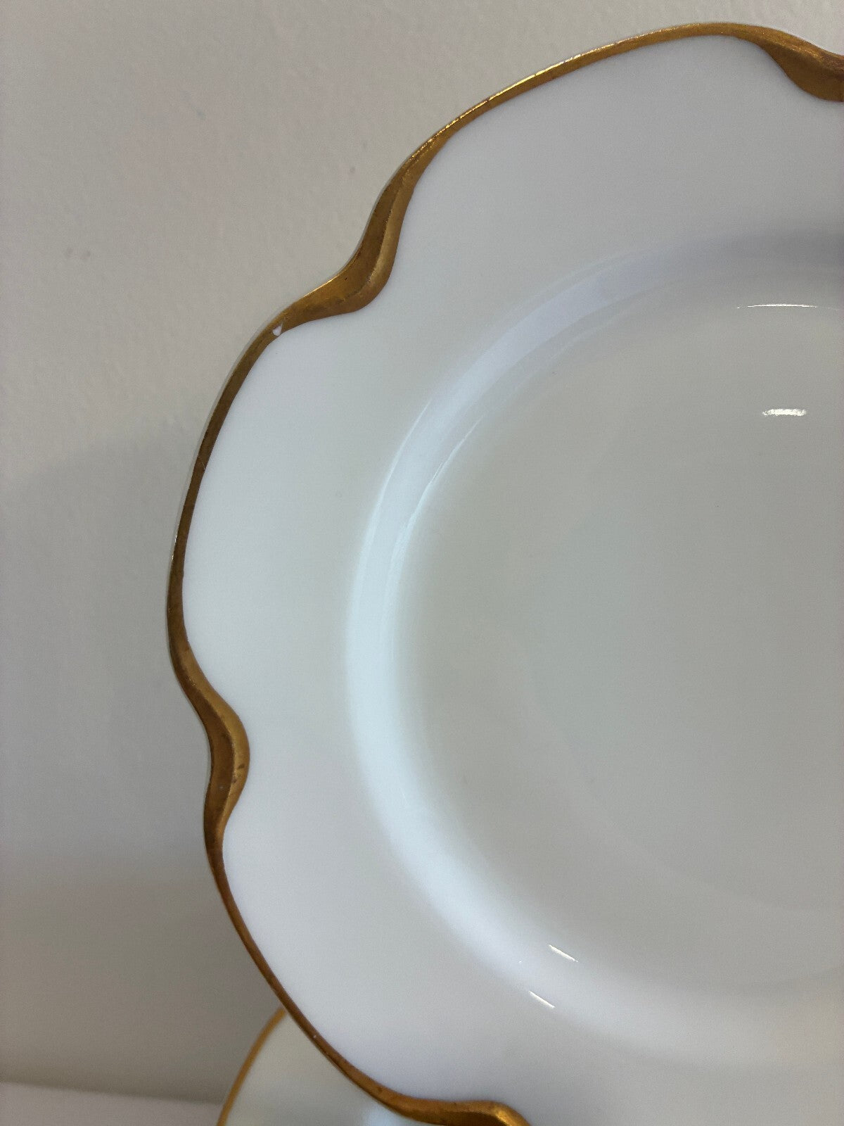 Antique Haviland & Co Limoges Gold Rim 7.5" Plates Set of 11 French Porcelain