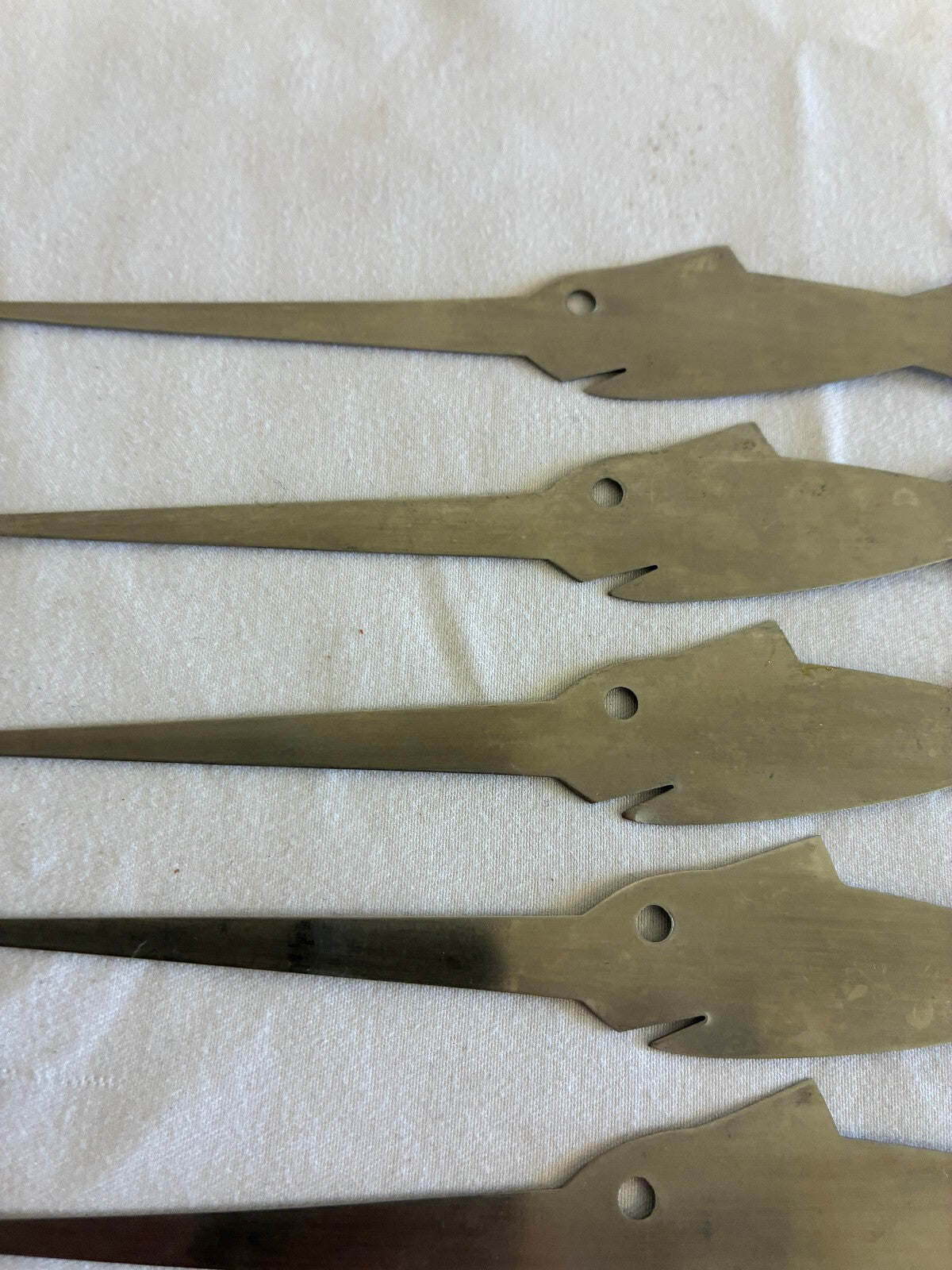 Vintage Swordfish Metal Cocktail Skewers, Set of 8