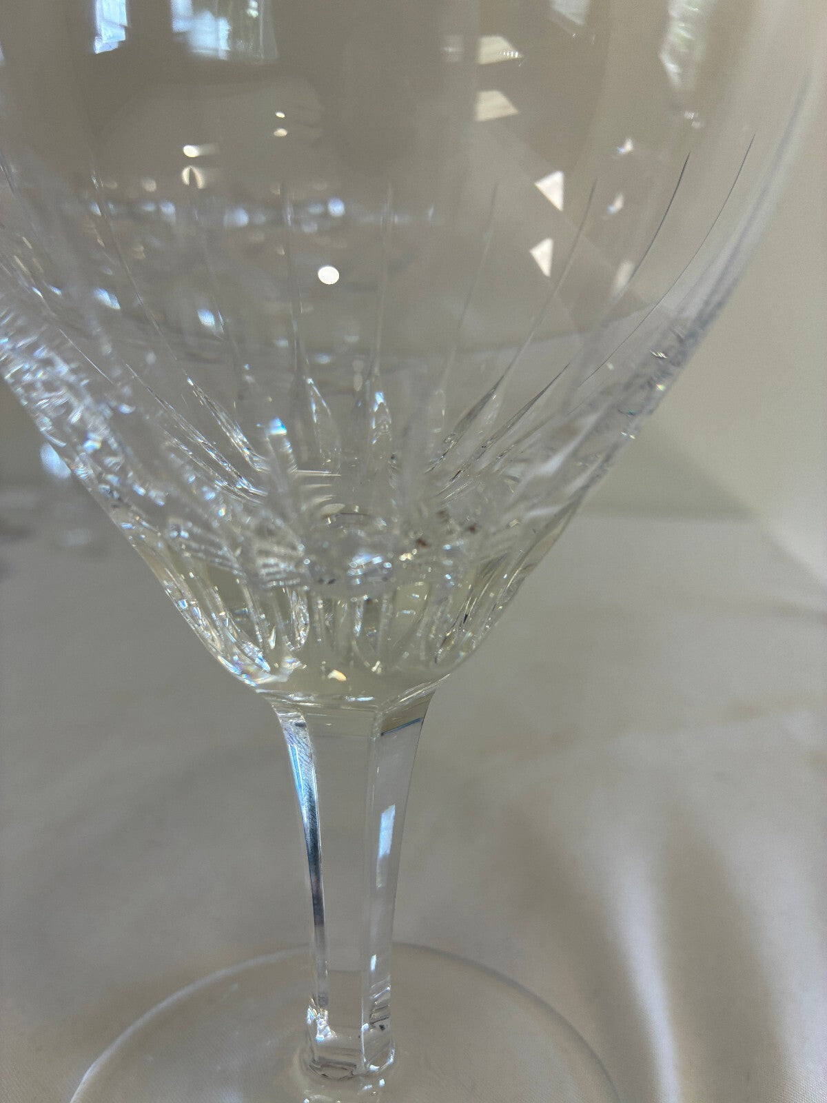 Vintage Josair Germany Crystal Water Glasses Set of 8 Elegant Stemware