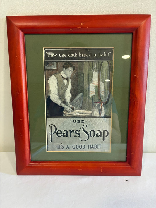 Framed Pears' Soap Advertisement Print | "How Use Doth Breed a Habit"
