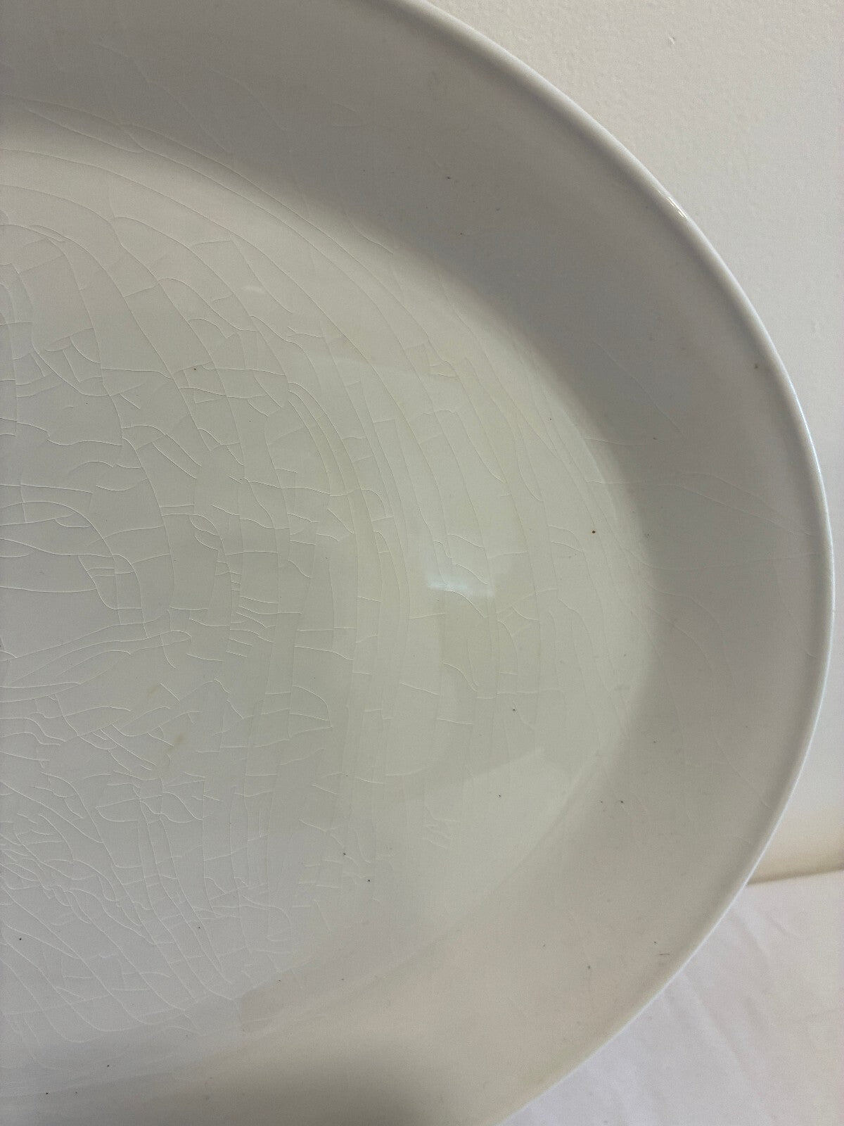 Vintage Johnson Brothers White Ironstone Oval Platter | Made in England |