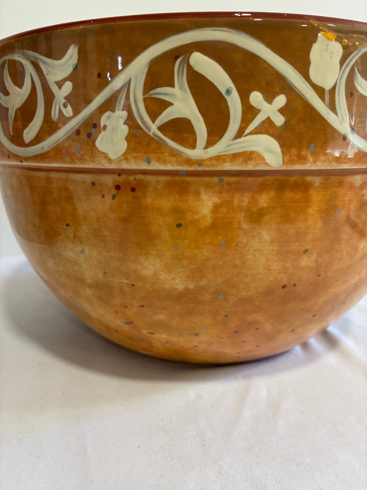 Certified International "Golden Rooster" Large Mixing Bowl by Geoffrey Allen