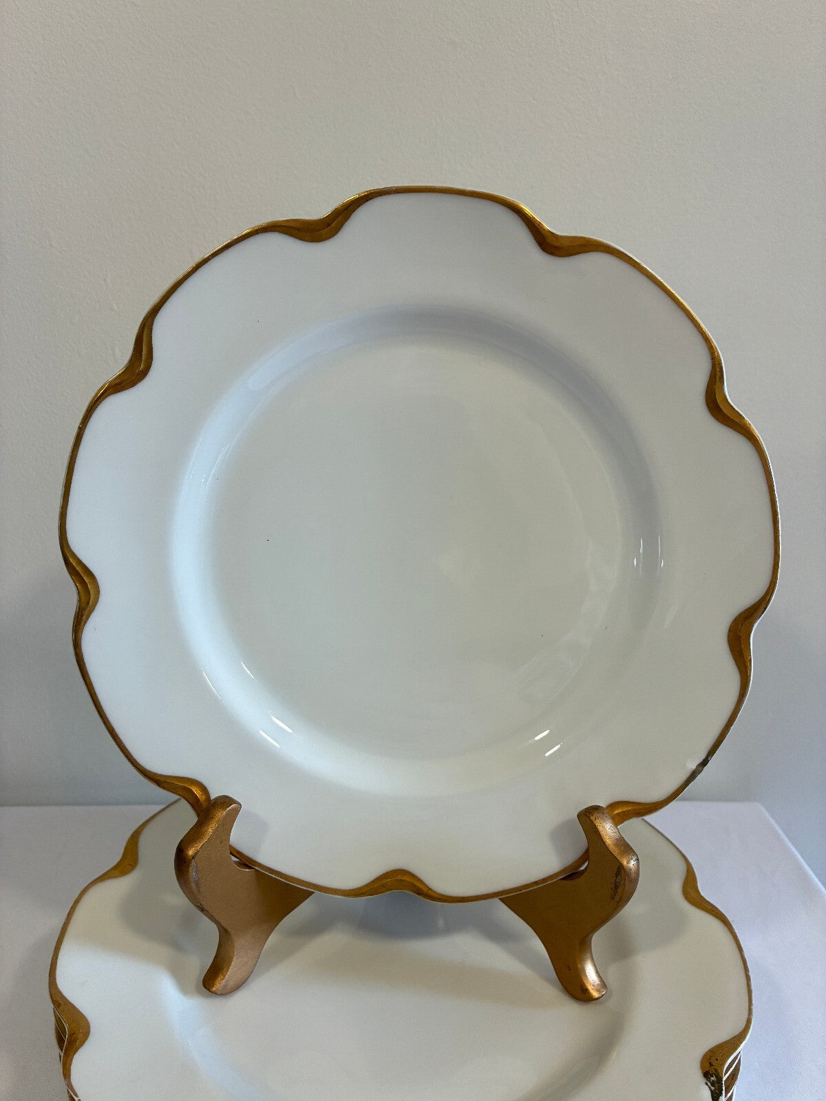 Antique Haviland & Co Limoges France Plates Set of 6 | Gold Trim