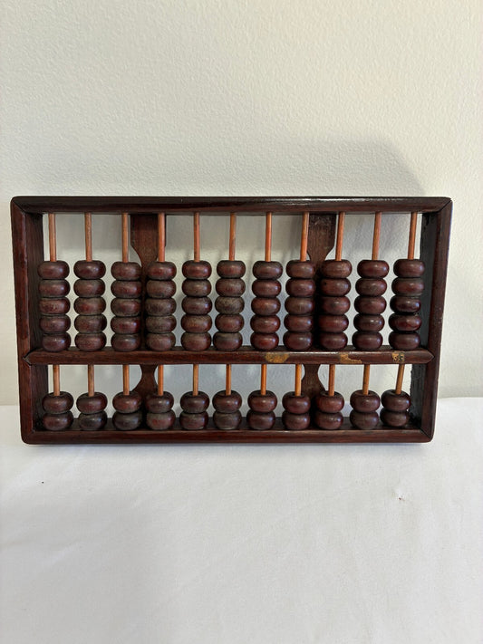 Vintage Chinese Wooden Abacus, Rustic Asain Decor, Solid Wood