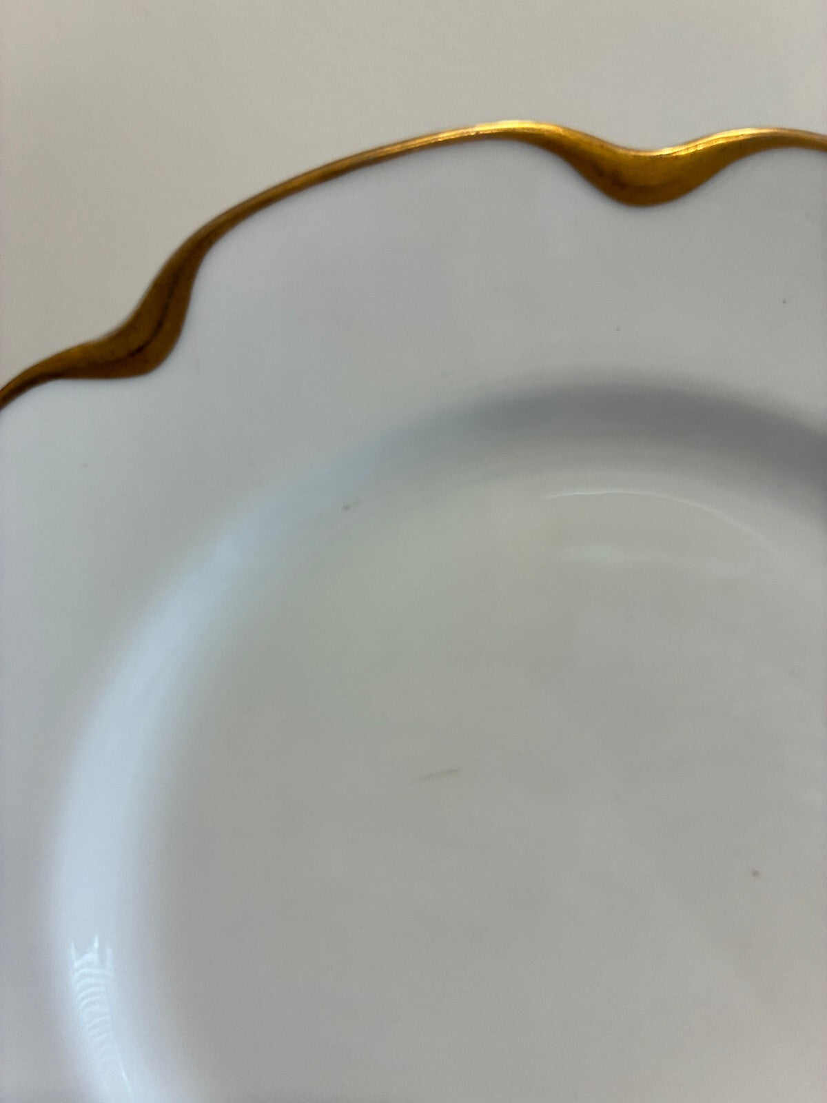 Antique Haviland & Co Limoges Gold  Rim Plates Set of 12, French Porcelain