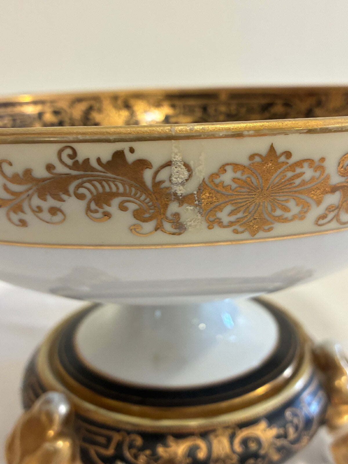 Antique Hand Painted Nippon Two-Piece Centerpiece Bowl | Early 20th Century Bowl