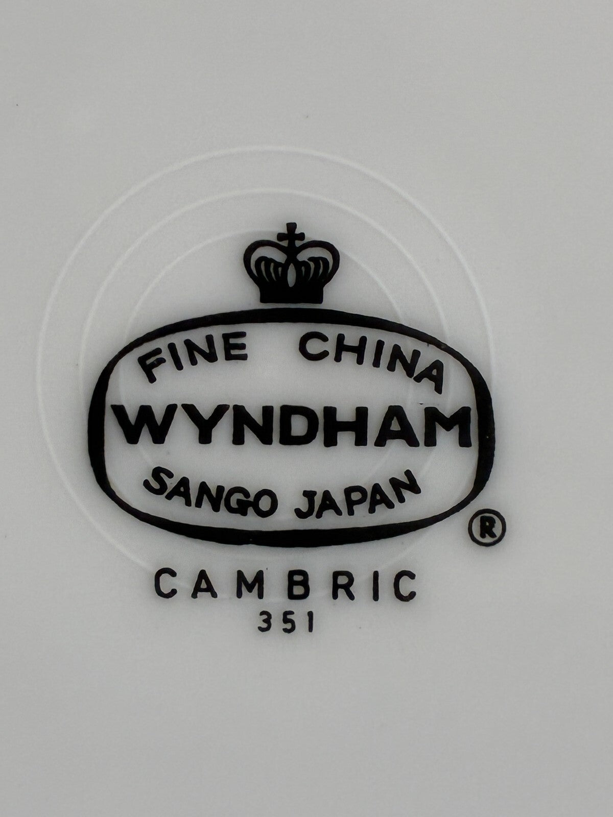 Vintage Wyndham Cambric Fine China Dinner Plates Set of 4 Platinum Rim, Japan