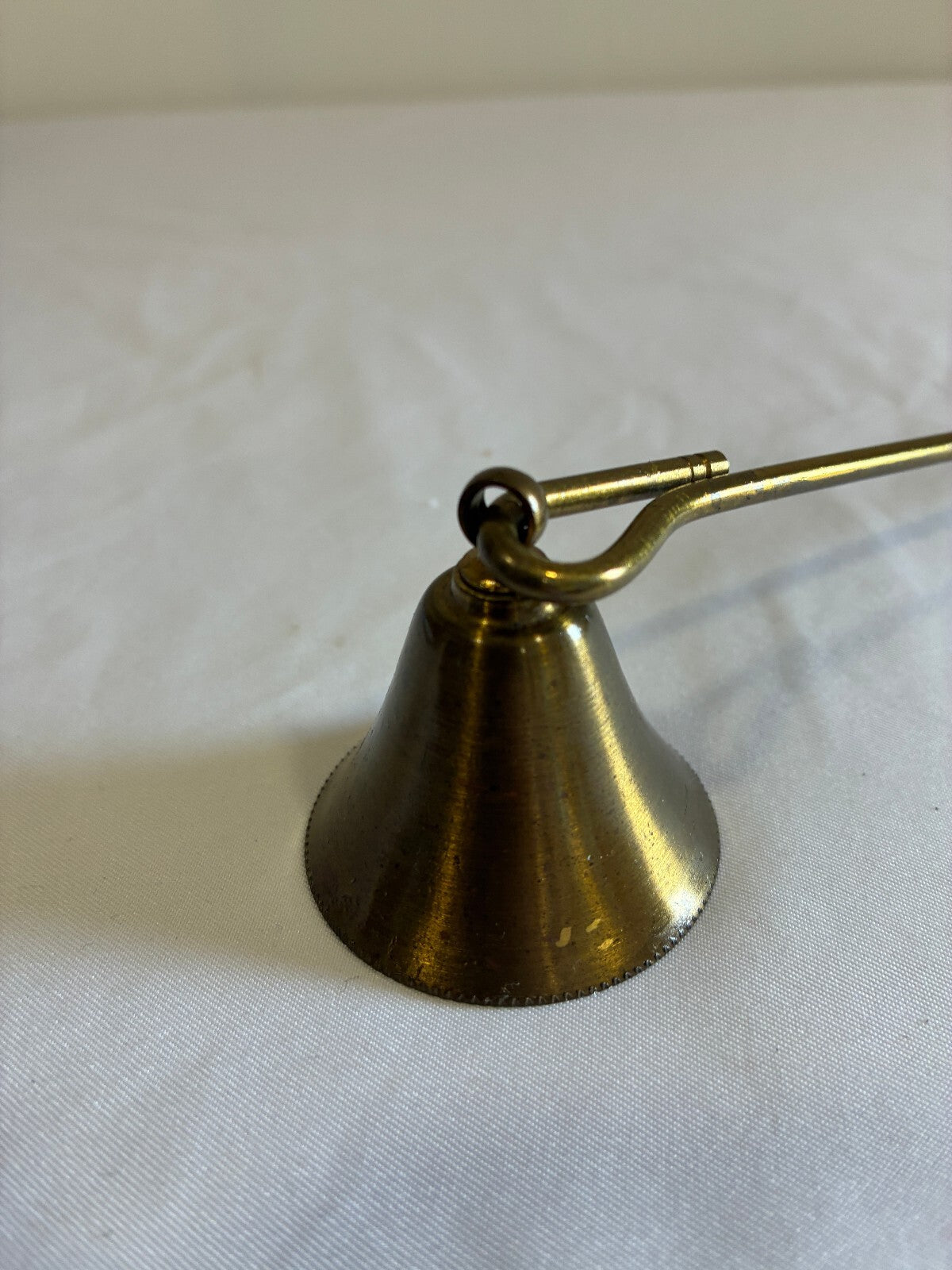 Vintage Brass Candle Snuffer | Bell Shaped Long Handle Extinguisher