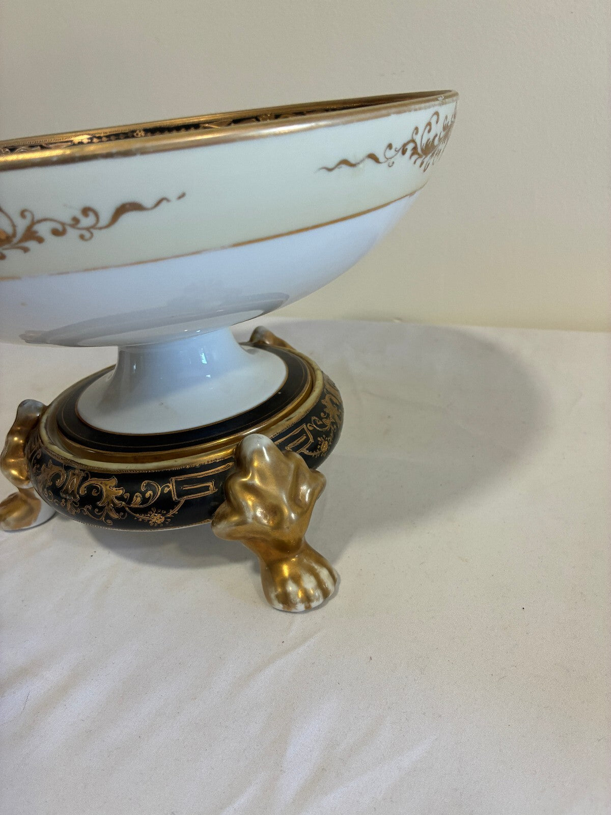 Antique Hand Painted Nippon Two-Piece Centerpiece Bowl | Early 20th Century Bowl