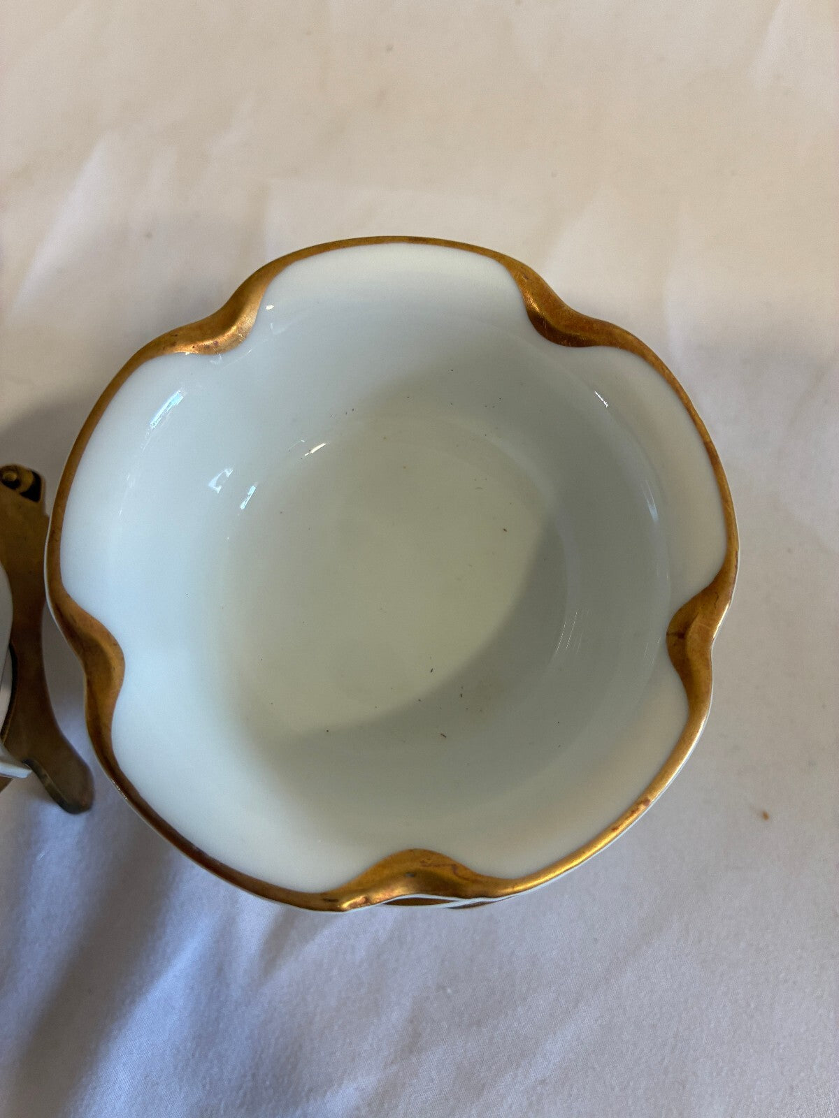 Antique Haviland Limoges Gold Rim Bowls Set of 11, French Porcelain Sauce Dishes