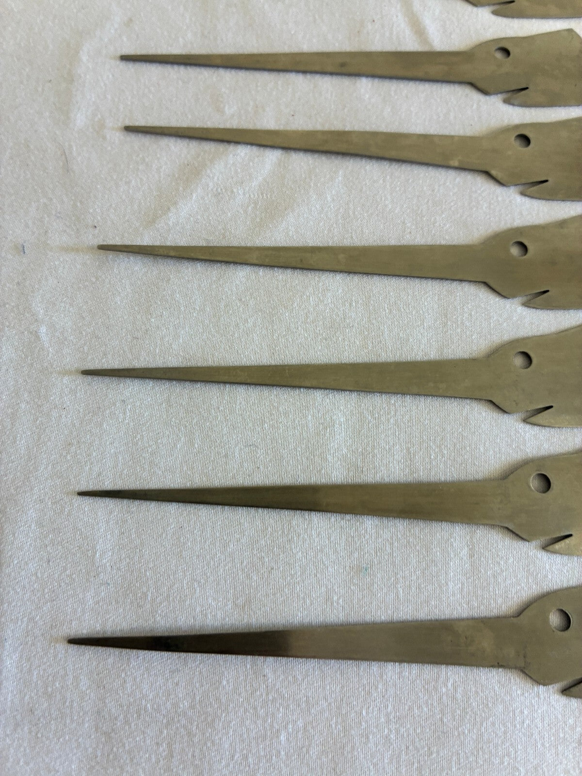 Vintage Swordfish Metal Cocktail Skewers, Set of 8