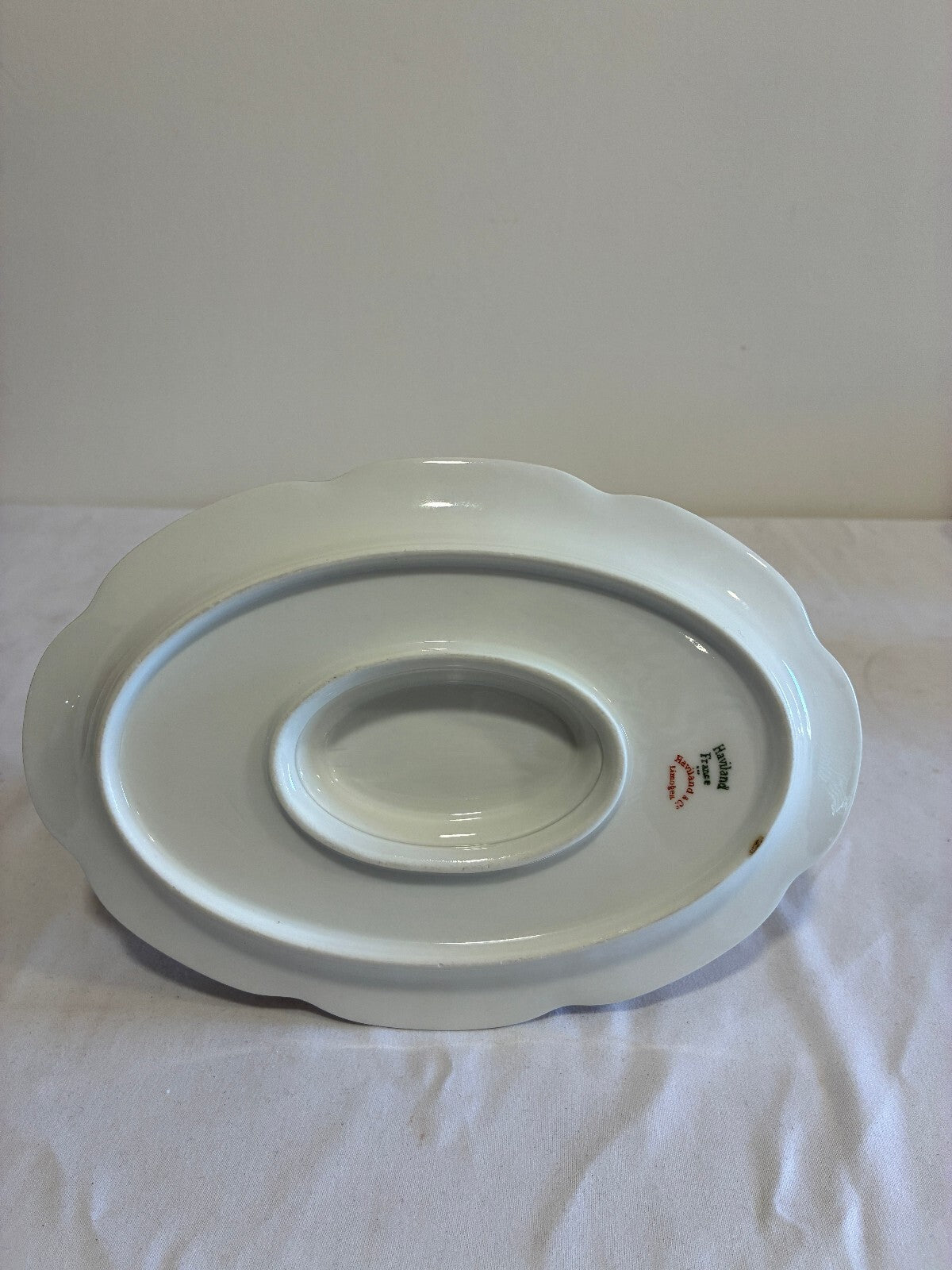 Antique Haviland & Co Limoges Gravy Boat with Gold Rim, French Porcelain