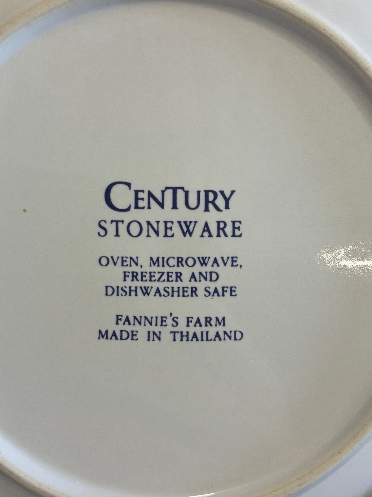 Vintage Fannie's Farm Cow Salad Plates, Set of 2, Century Stoneware