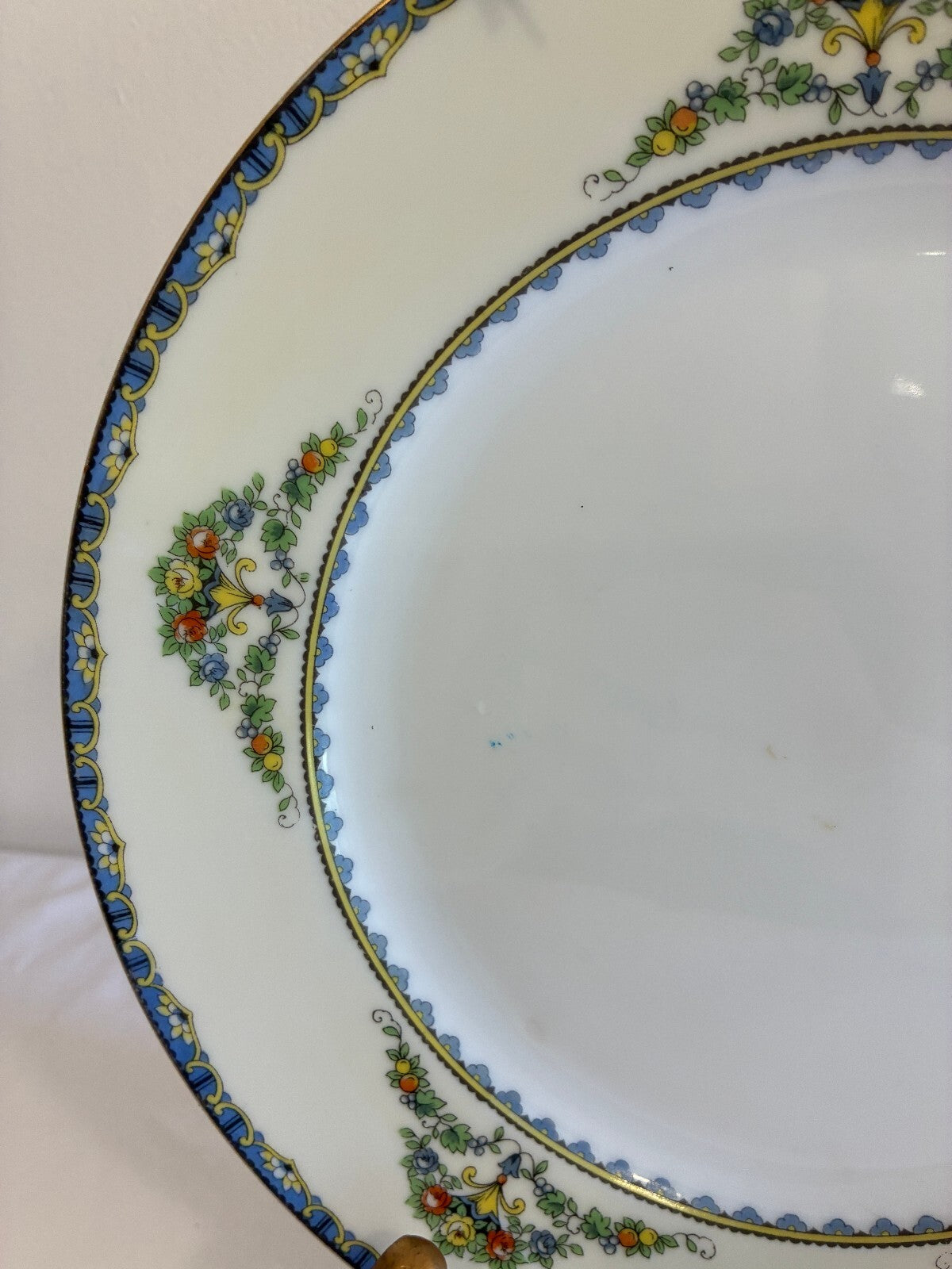 Vintage Noritake Avril Dinner Plate with Plate Hanger, Floral China 9.9", Japan