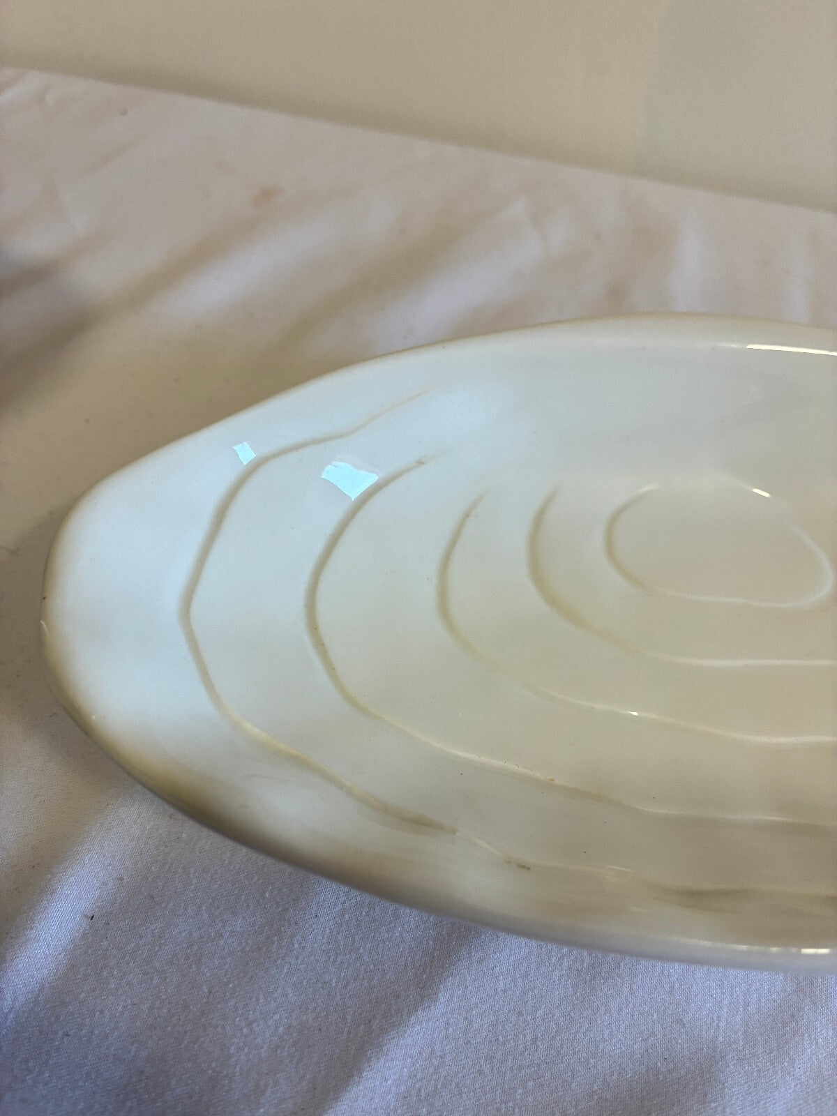 Vintage Este Ceramiche Italy White Oyster Shaped Dish | Italian Pottery