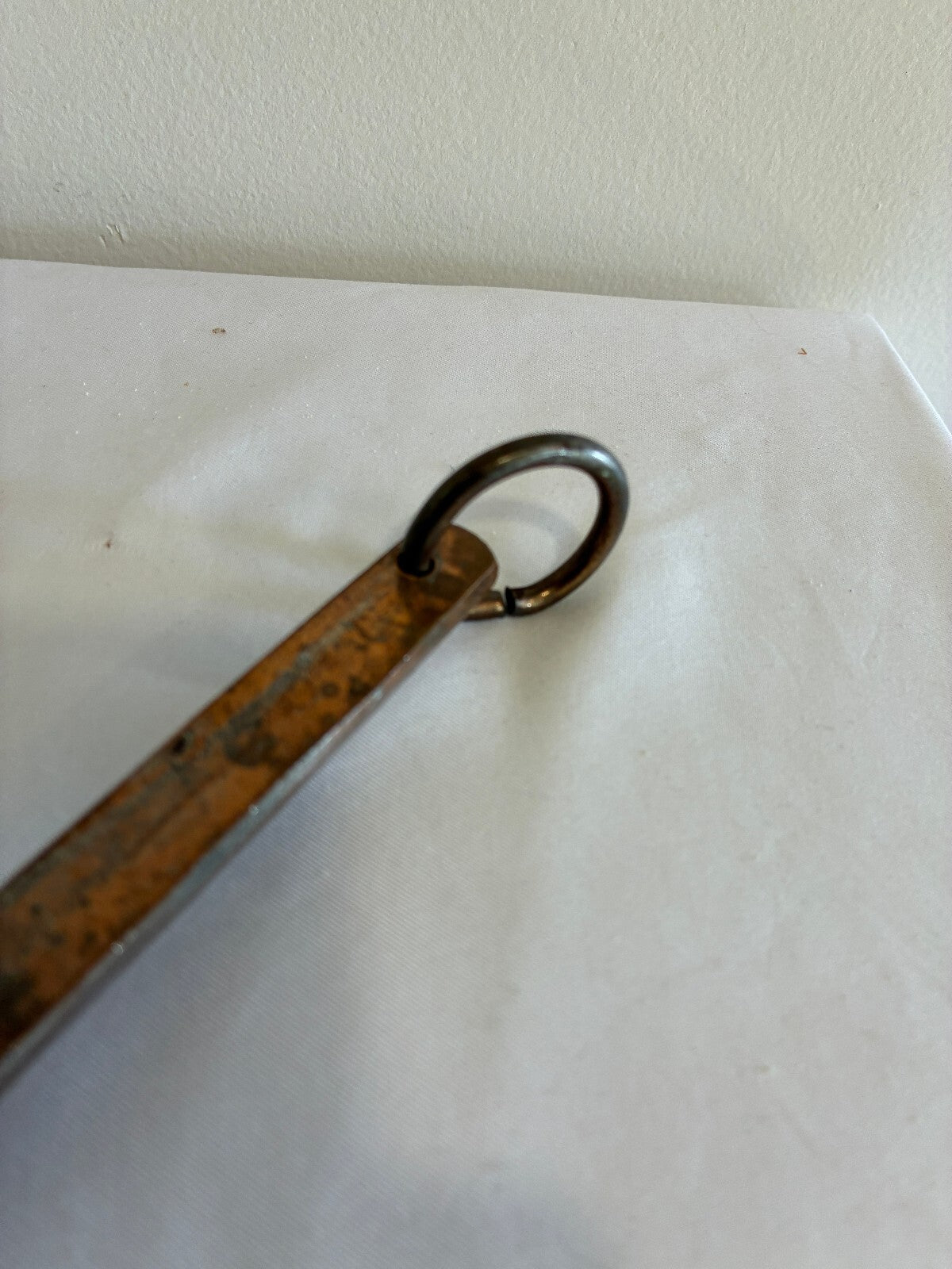Antique Hand Hammered Copper Ladle | Primitive Long Ladle with Hanging Loop