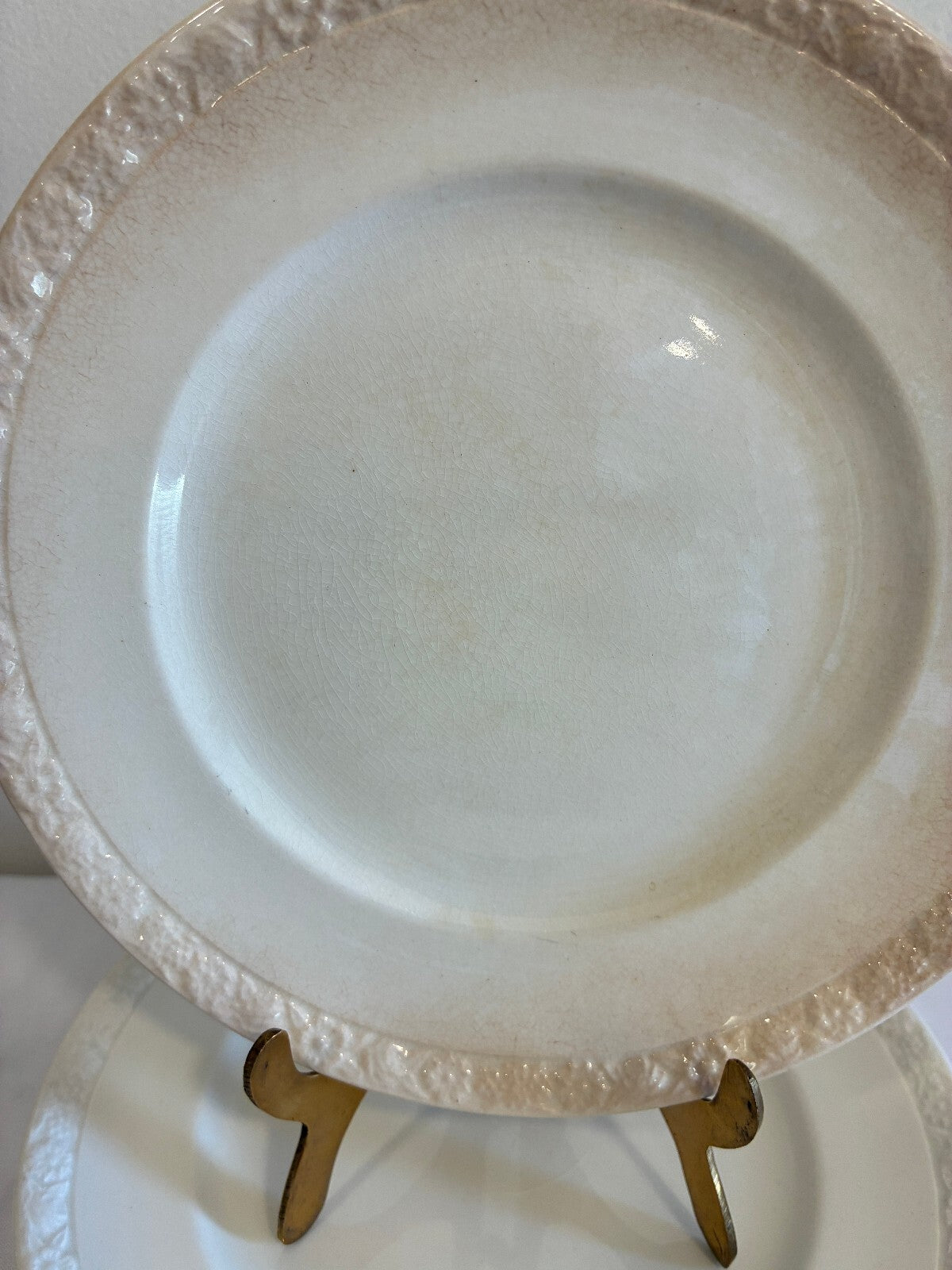 Vintage Wedgwood 7" Plates Set of 6, Embossed Floral Rim, England