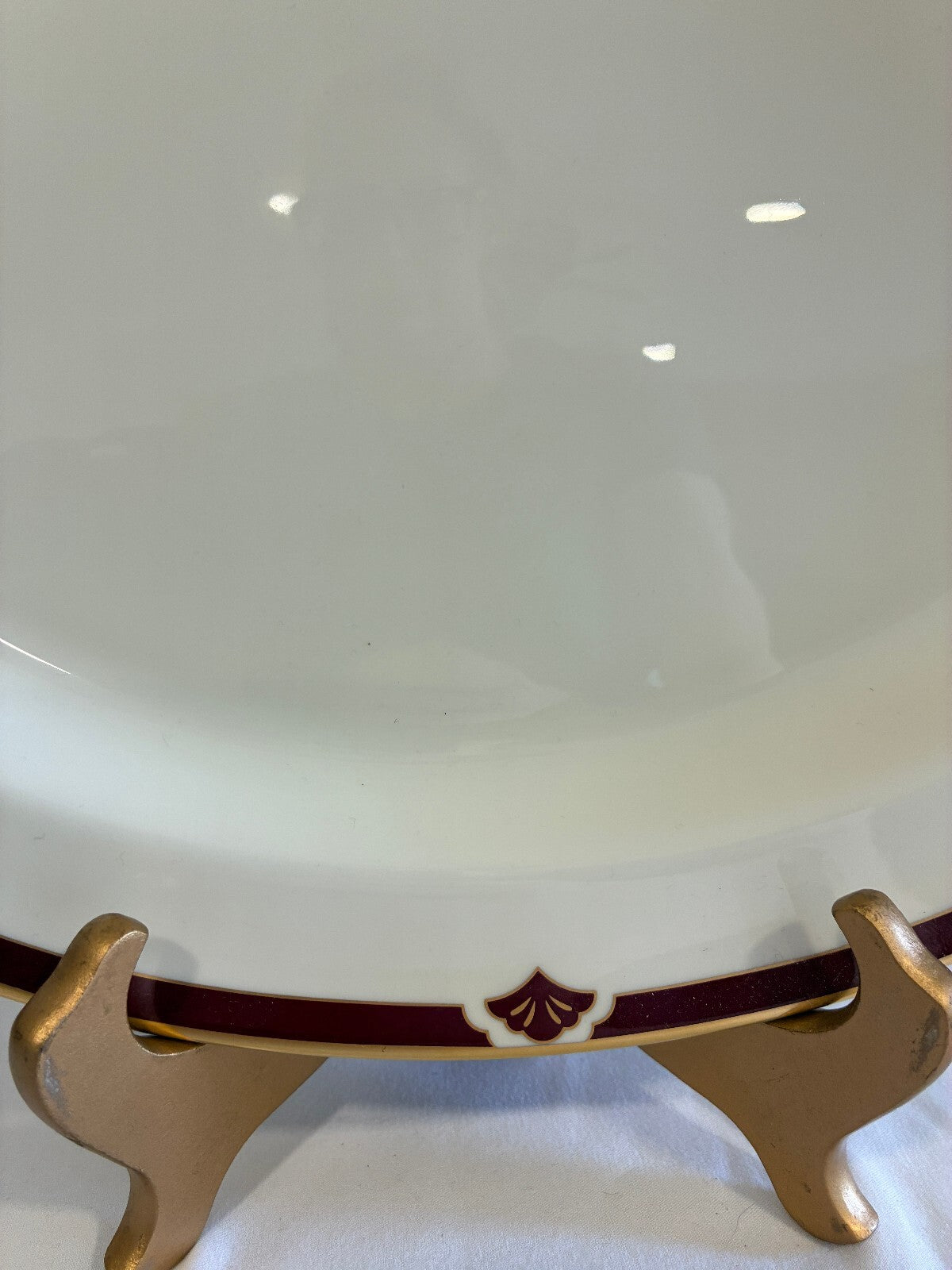 Vintage Pickard Ensemble Burgundy Oval Serving Platter, Made in USA