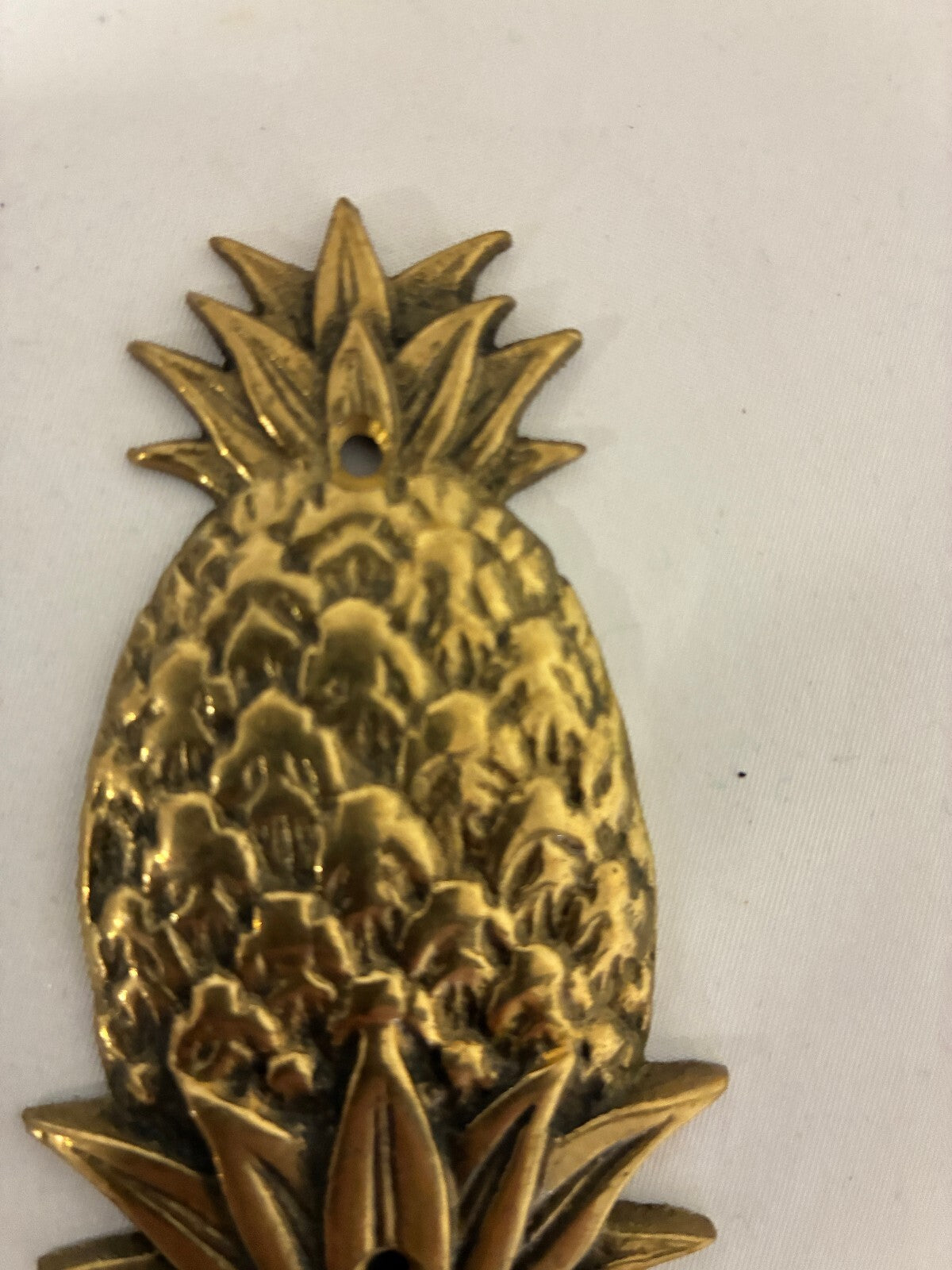 Vintage Solid Brass Pineapple Wall Hook