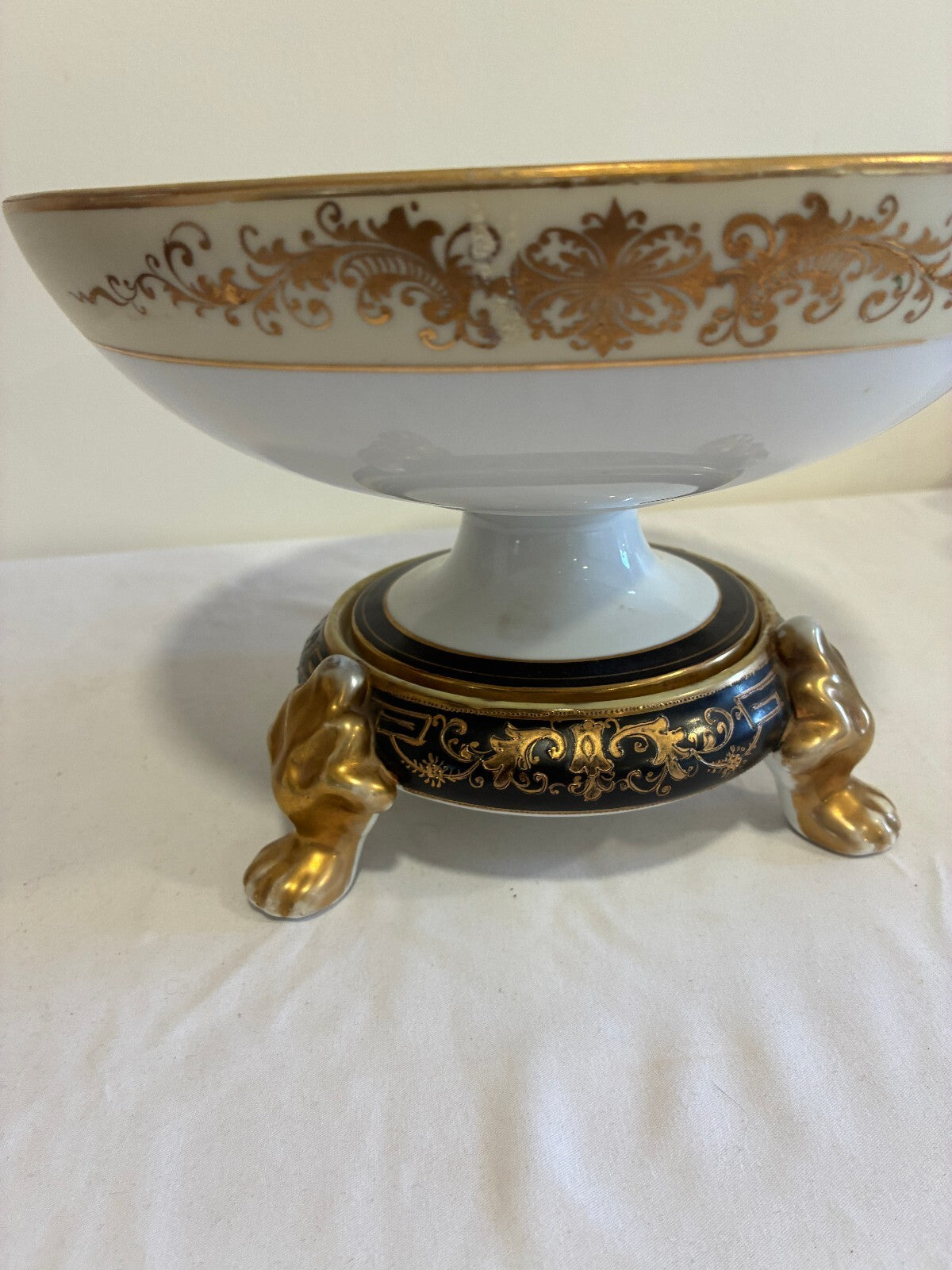 Antique Hand Painted Nippon Two-Piece Centerpiece Bowl | Early 20th Century Bowl
