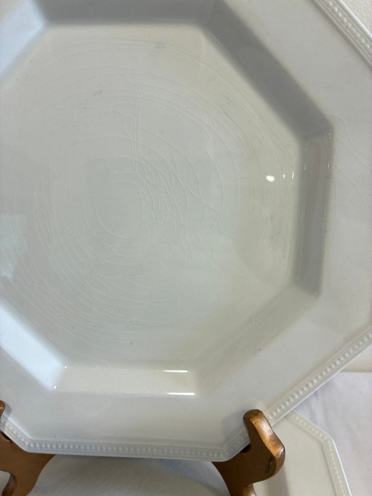 Vintage Johnson Bros Heritage Ironstone Octagonal Dinner Plates | Set of 2
