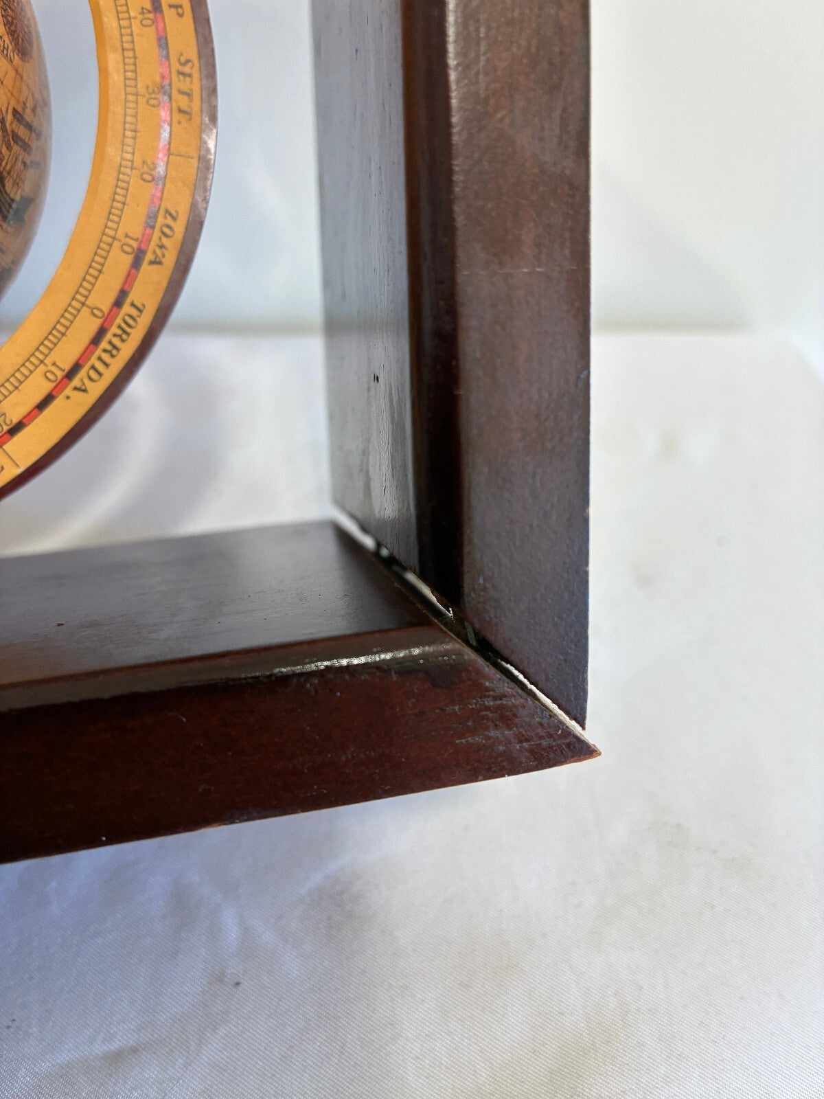 Vintage Pair of Old World Globe Bookends, Wood Bookends with Map Globes