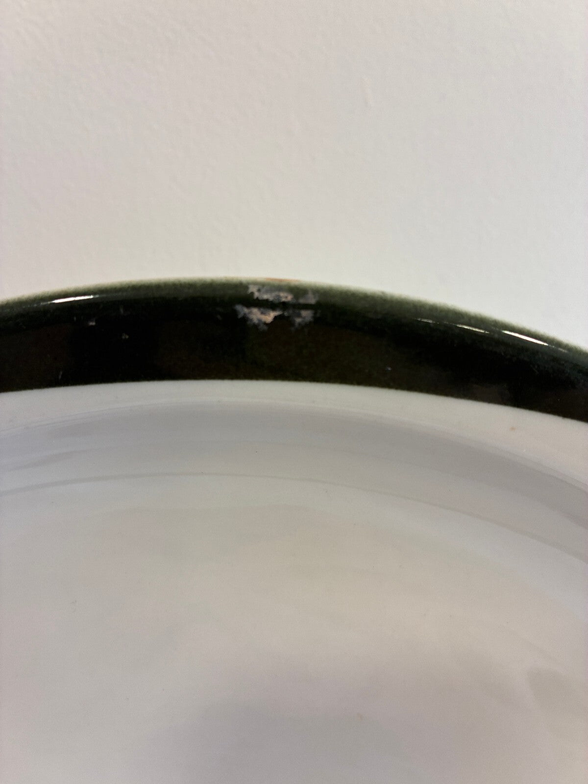 Vintage McNicol China Green Rim Plates Set of 3, Restaurant Ware Dinner Plates,