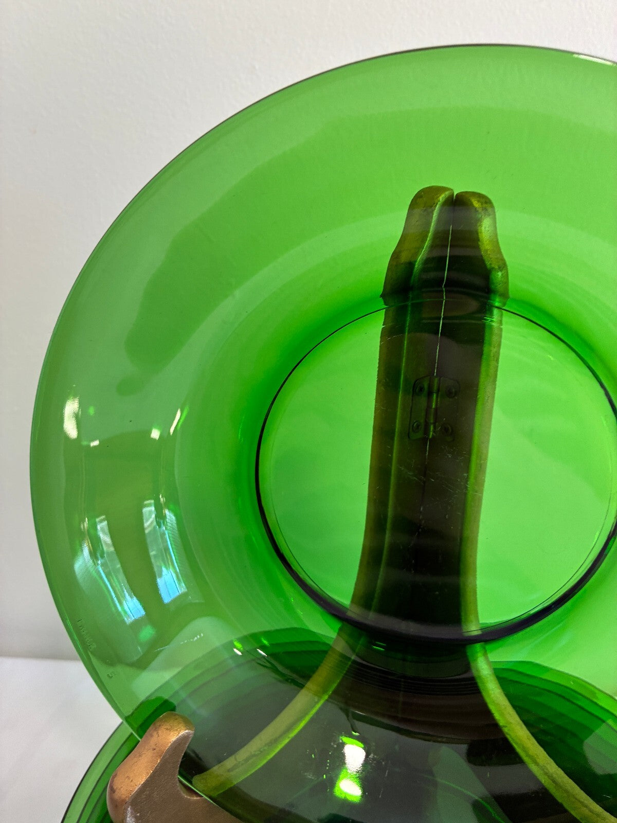 Vintage Set of 11 Vereco France Green Glass Bowls, Emerald Green Bowls