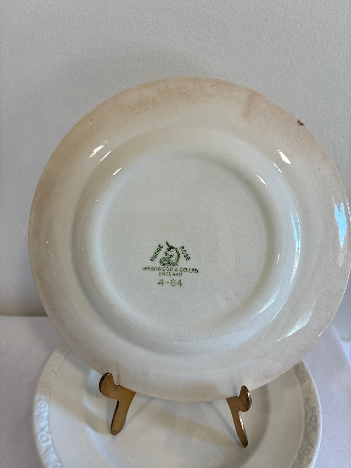 Vintage Wedgwood 7" Plates Set of 6, Embossed Floral Rim, England