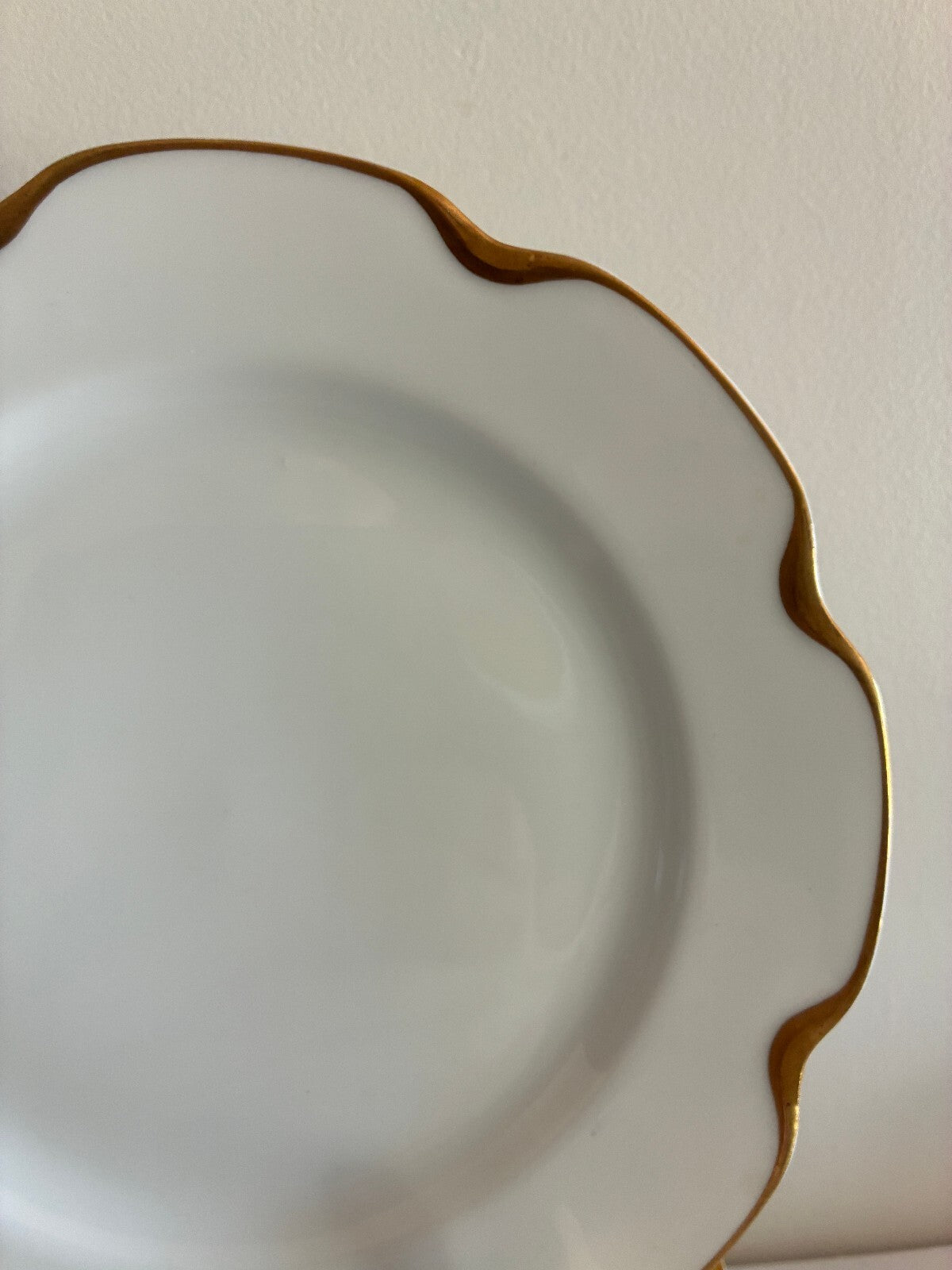 Antique Haviland & Co Limoges Gold Rim Plates Set of 10, 8.6"French Salad Plates